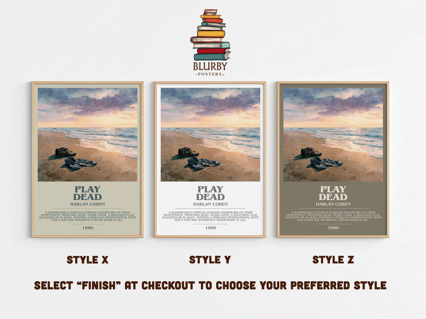 Play Dead by Harlan Coben | Descriptive Modern Book Art | Poster