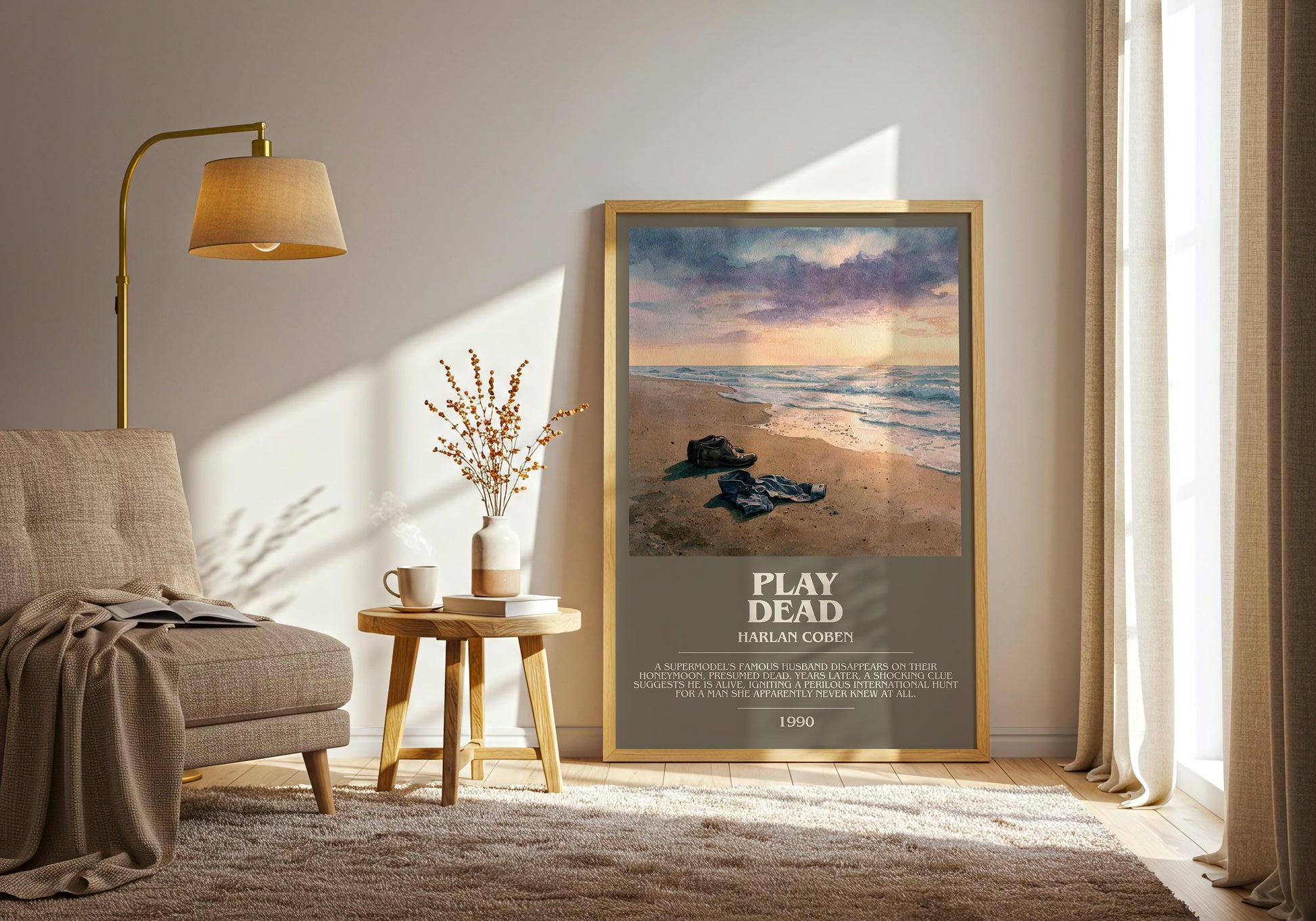 Play Dead by Harlan Coben | Descriptive Modern Book Art | Poster
