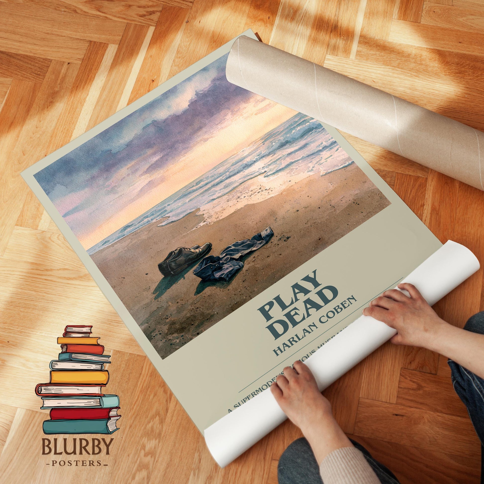 Play Dead by Harlan Coben | Descriptive Modern Book Art | Poster