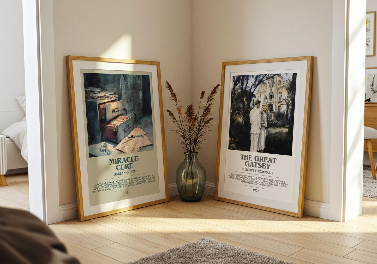 Miracle Cure by Harlan Coben | Descriptive Modern Book Art | Poster