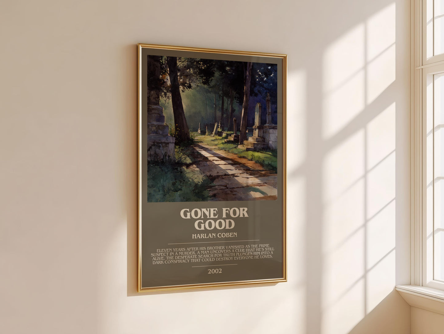 Gone for Good bookish book poster framed on wall – thriller wall art