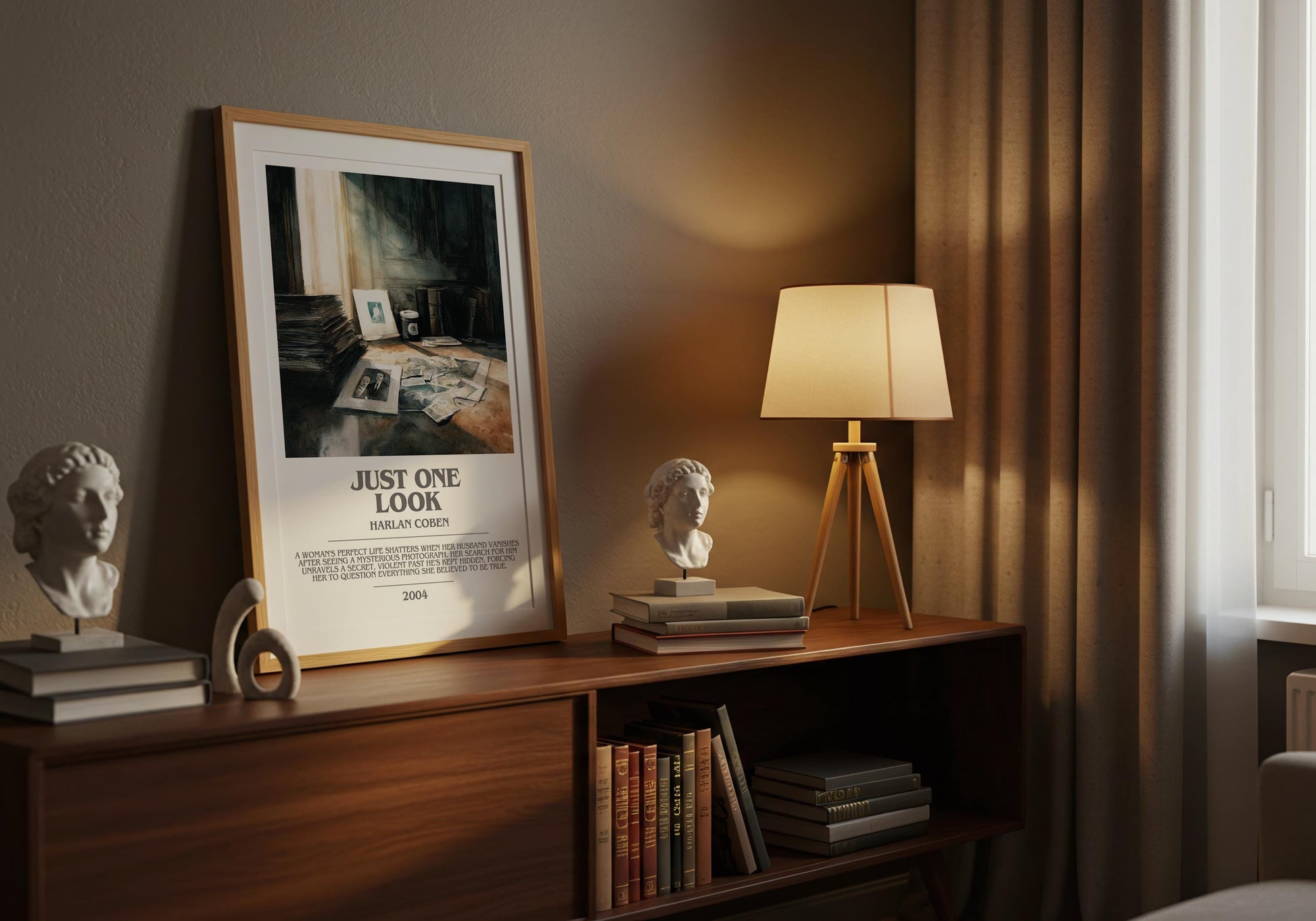 Just One Look by Harlan Coben | Descriptive Modern Book Art | Poster