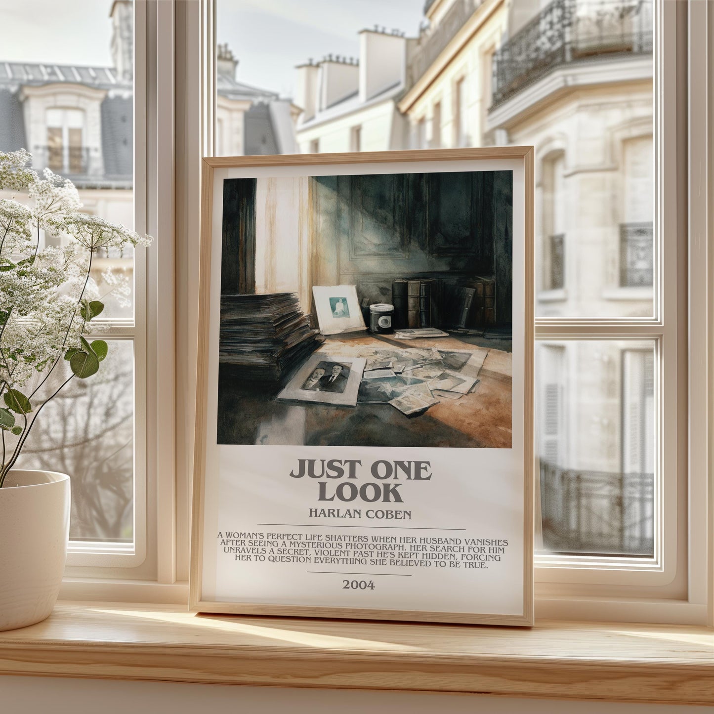 Just One Look by Harlan Coben | Descriptive Modern Book Art | Poster