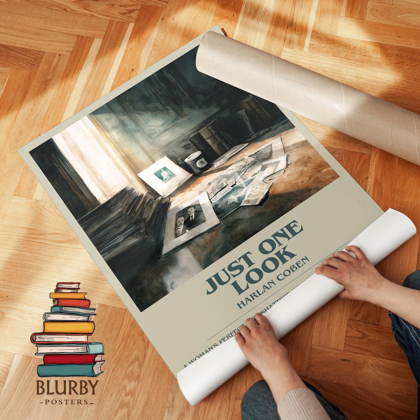 Just One Look by Harlan Coben | Descriptive Modern Book Art | Poster