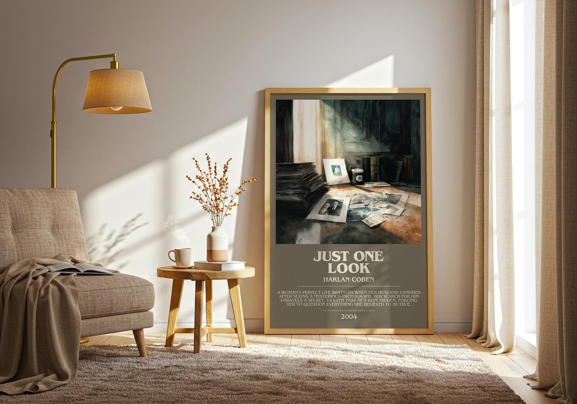 Just One Look by Harlan Coben | Descriptive Modern Book Art | Poster