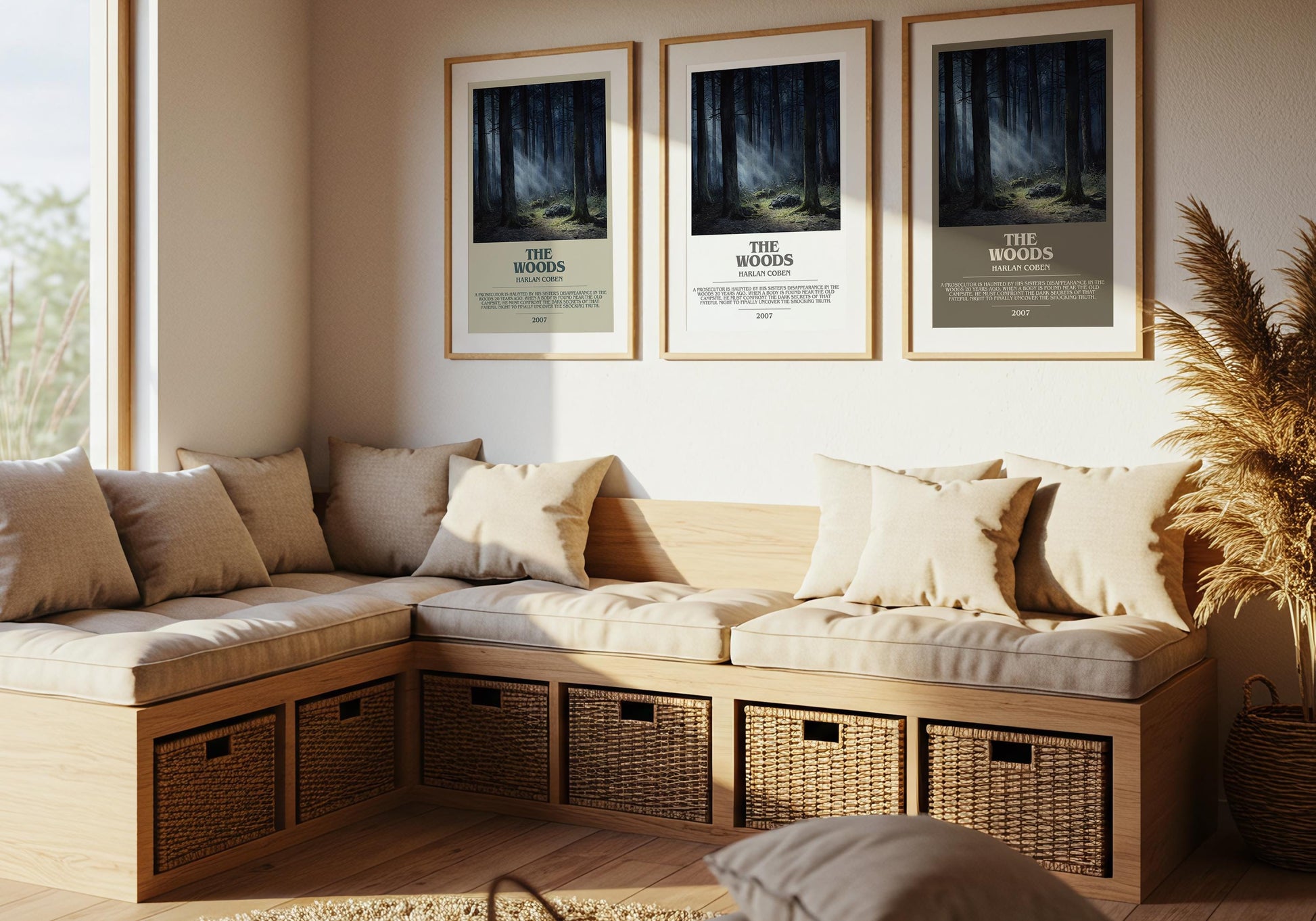 The Woods by Harlan Coben | Descriptive Modern Book Art | Poster