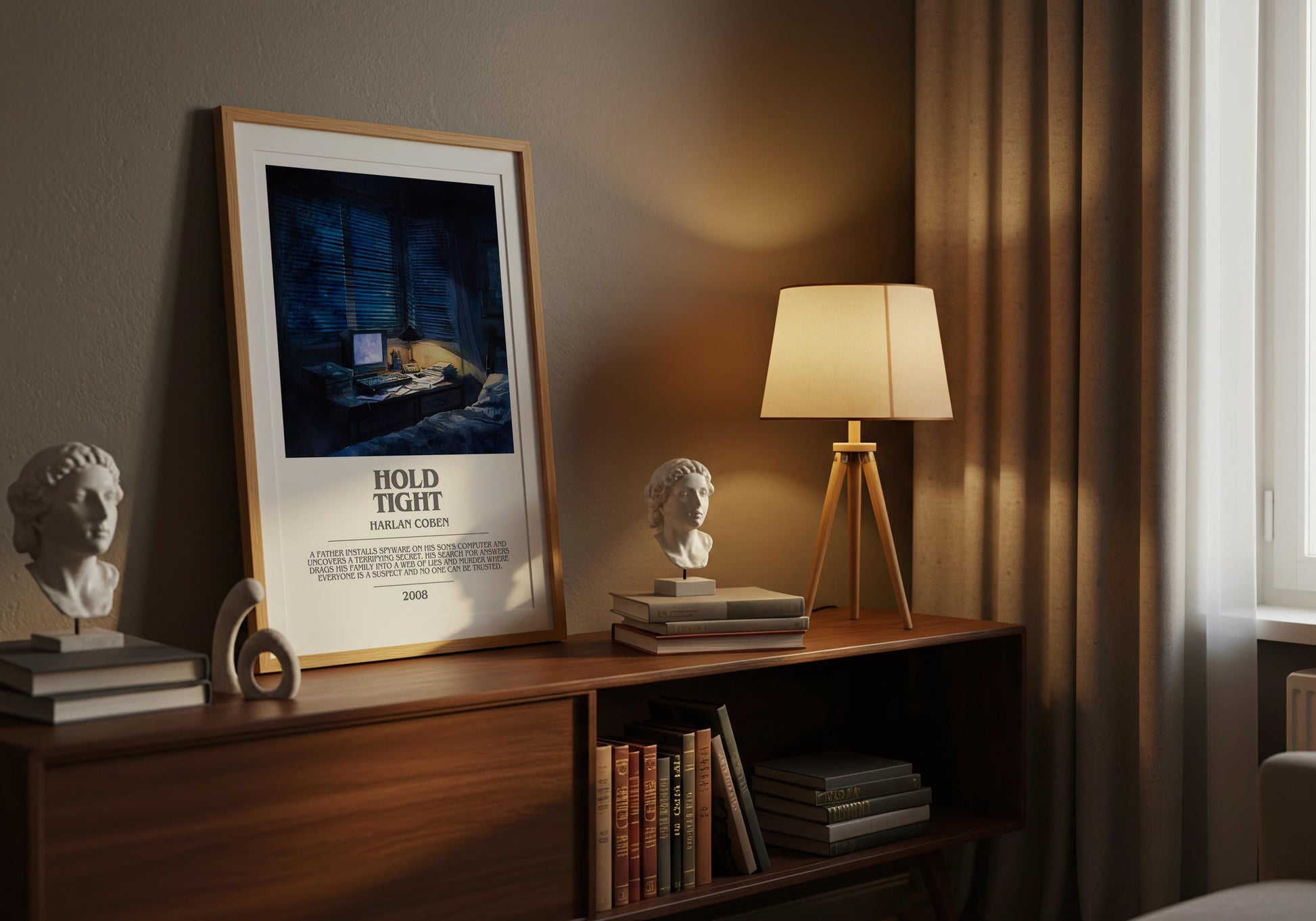 Hold Tight by Harlan Coben | Descriptive Modern Book Art | Poster