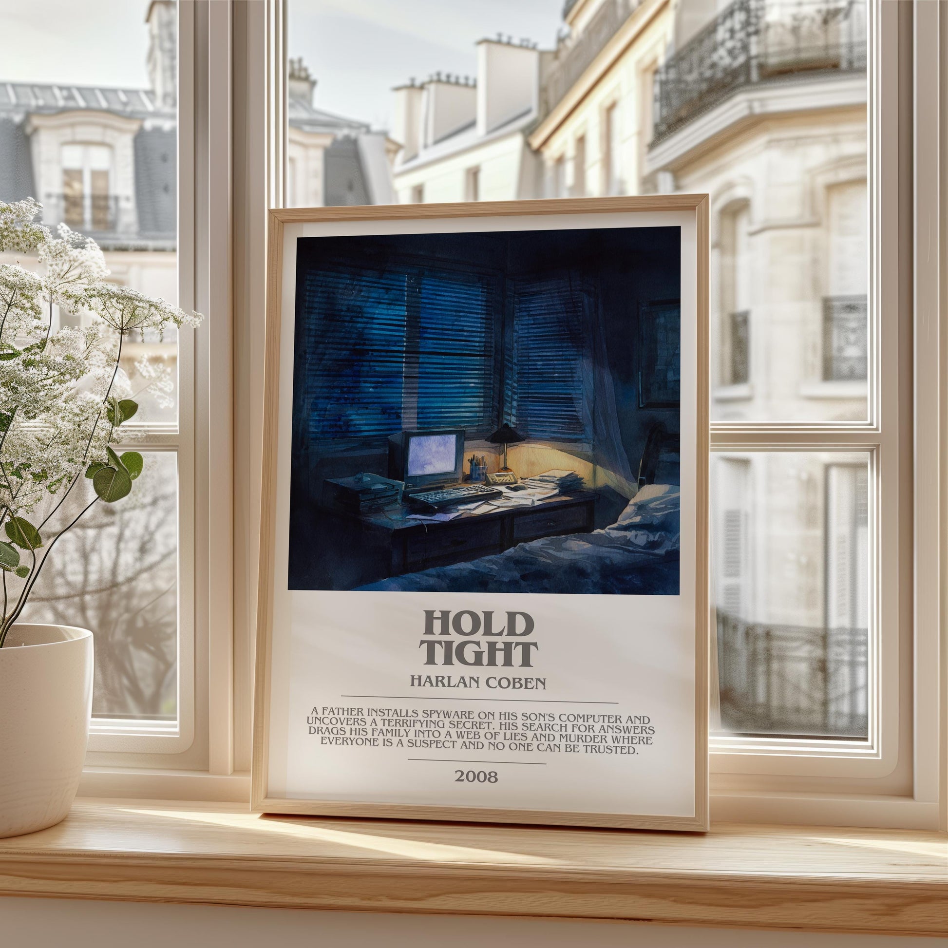 Hold Tight by Harlan Coben | Descriptive Modern Book Art | Poster