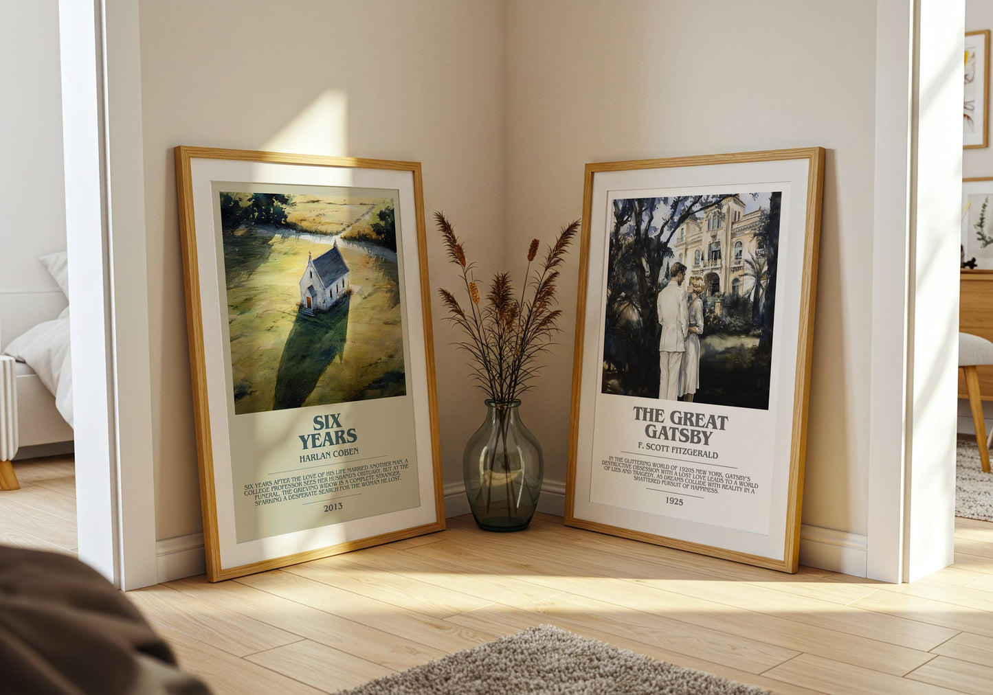 Six Years bookish poster paired in gallery wall – literary art prints