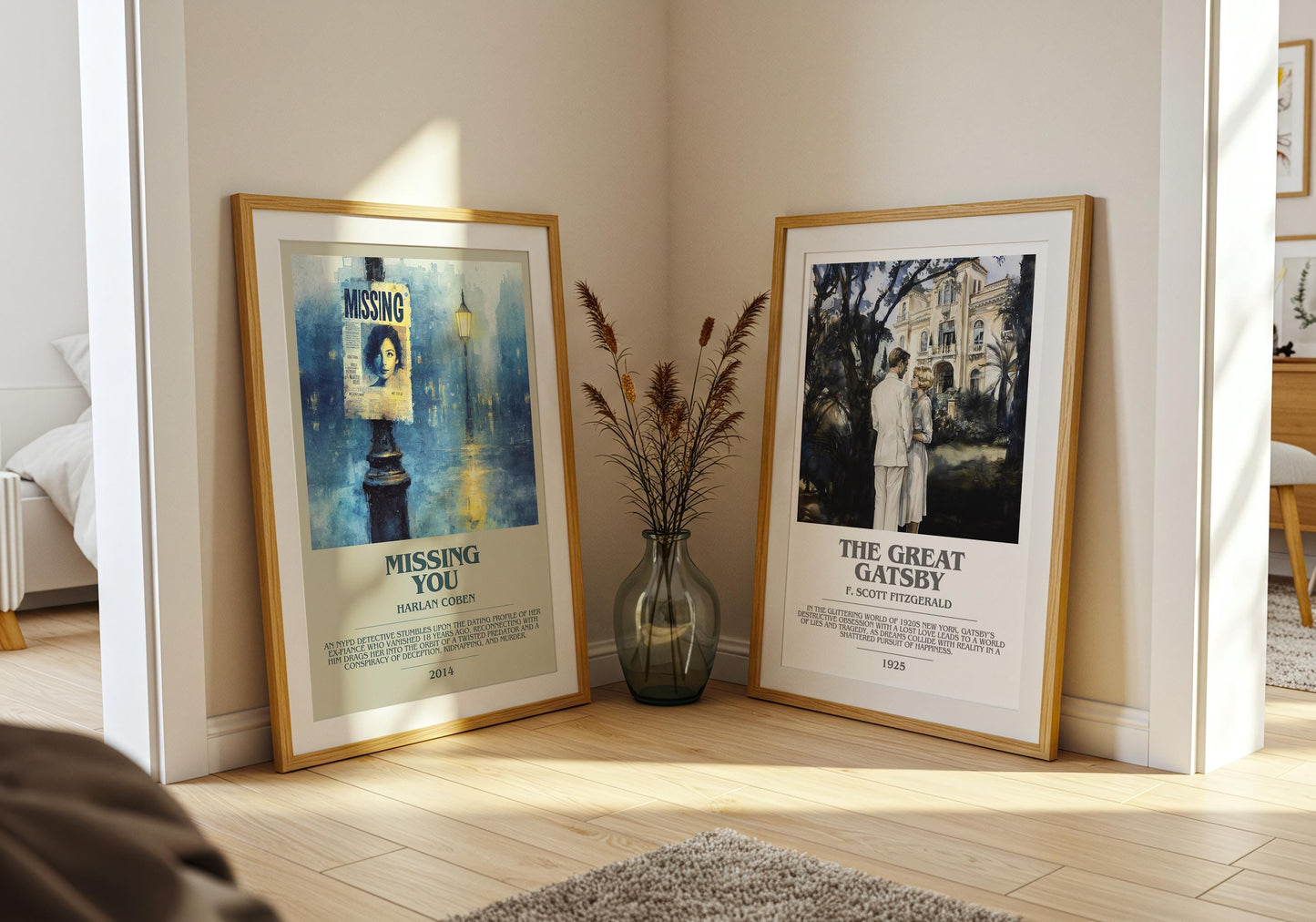 Missing You by Harlan Coben | Descriptive Modern Book Art | Poster