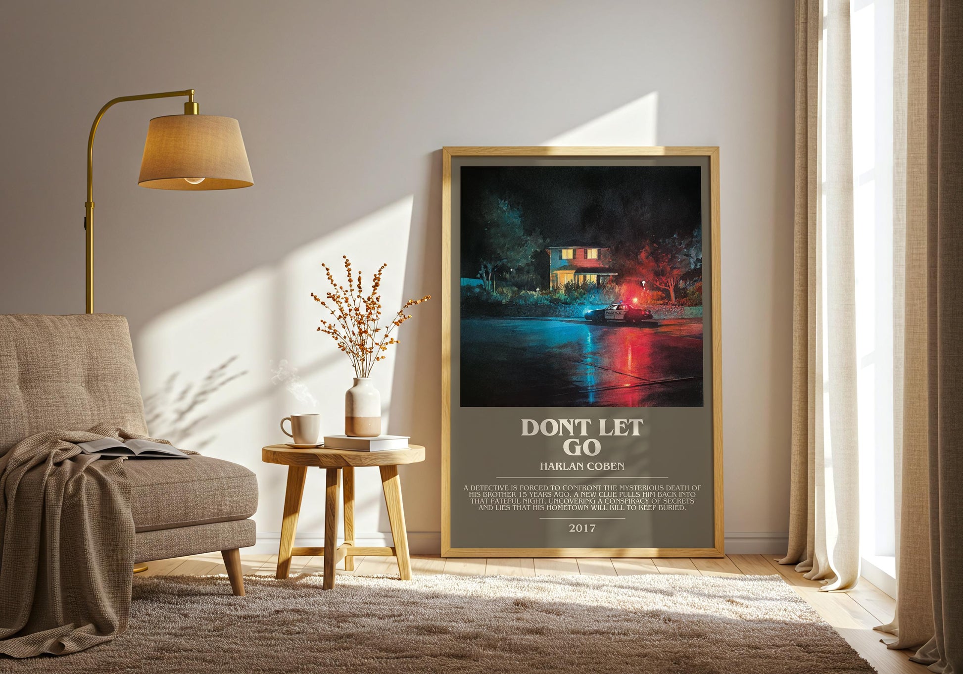 Don't Let Go by Harlan Coben | Descriptive Modern Book Art | Poster