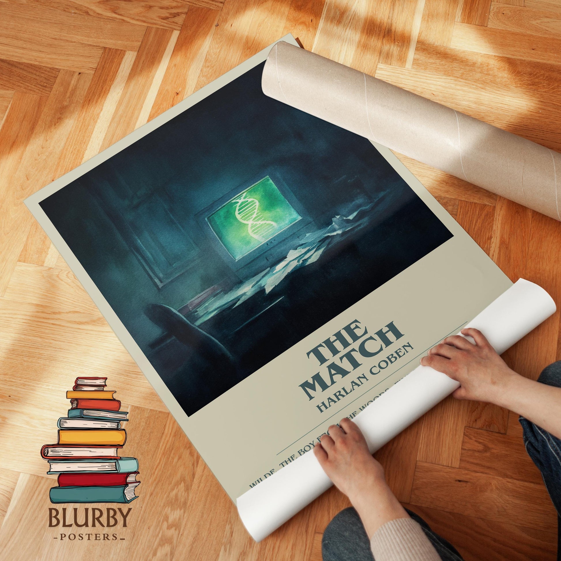 The Match book poster packaging – museum-quality print rolled in protective tube