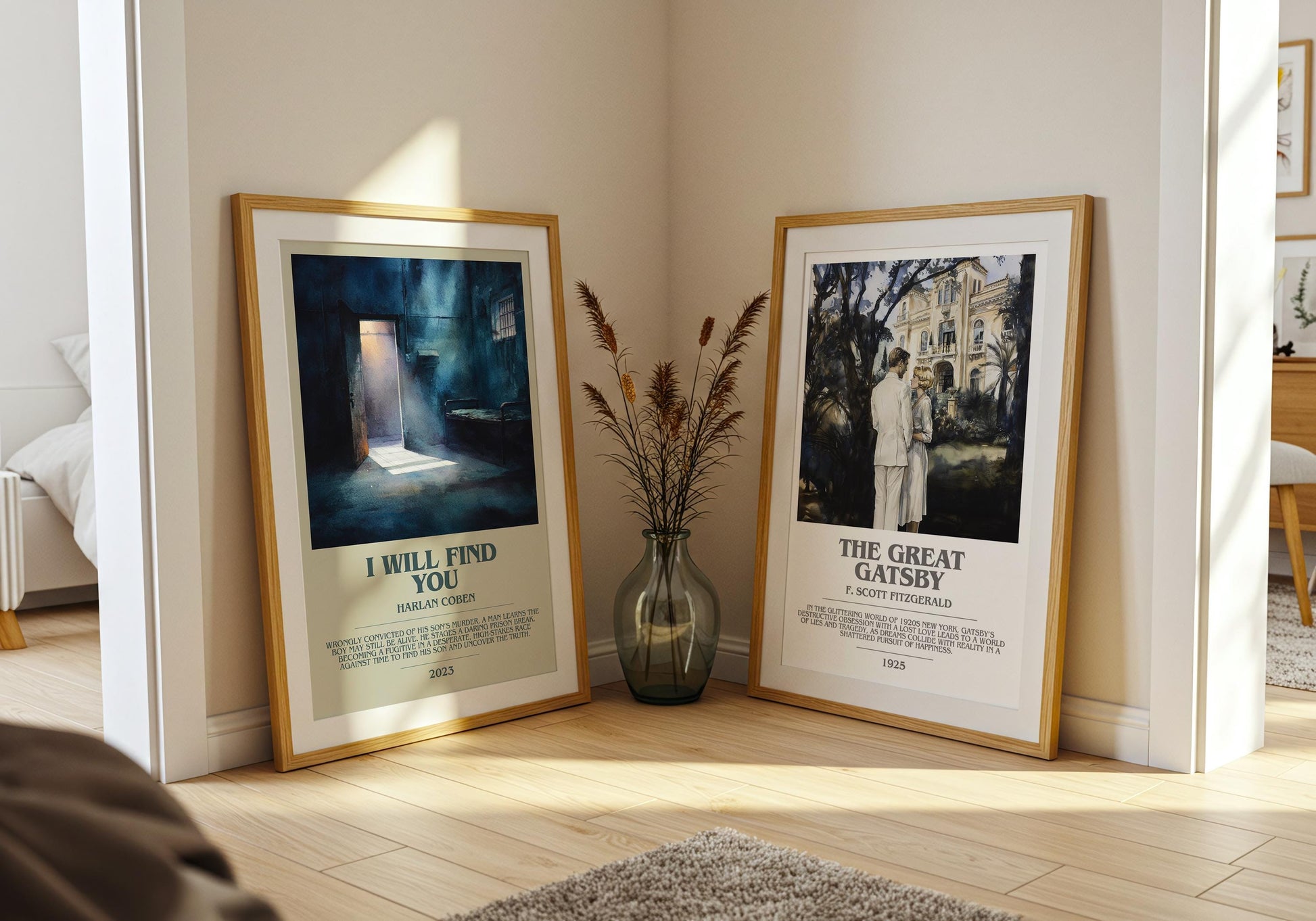 I Will Find You bookish poster paired in gallery wall – literary art prints