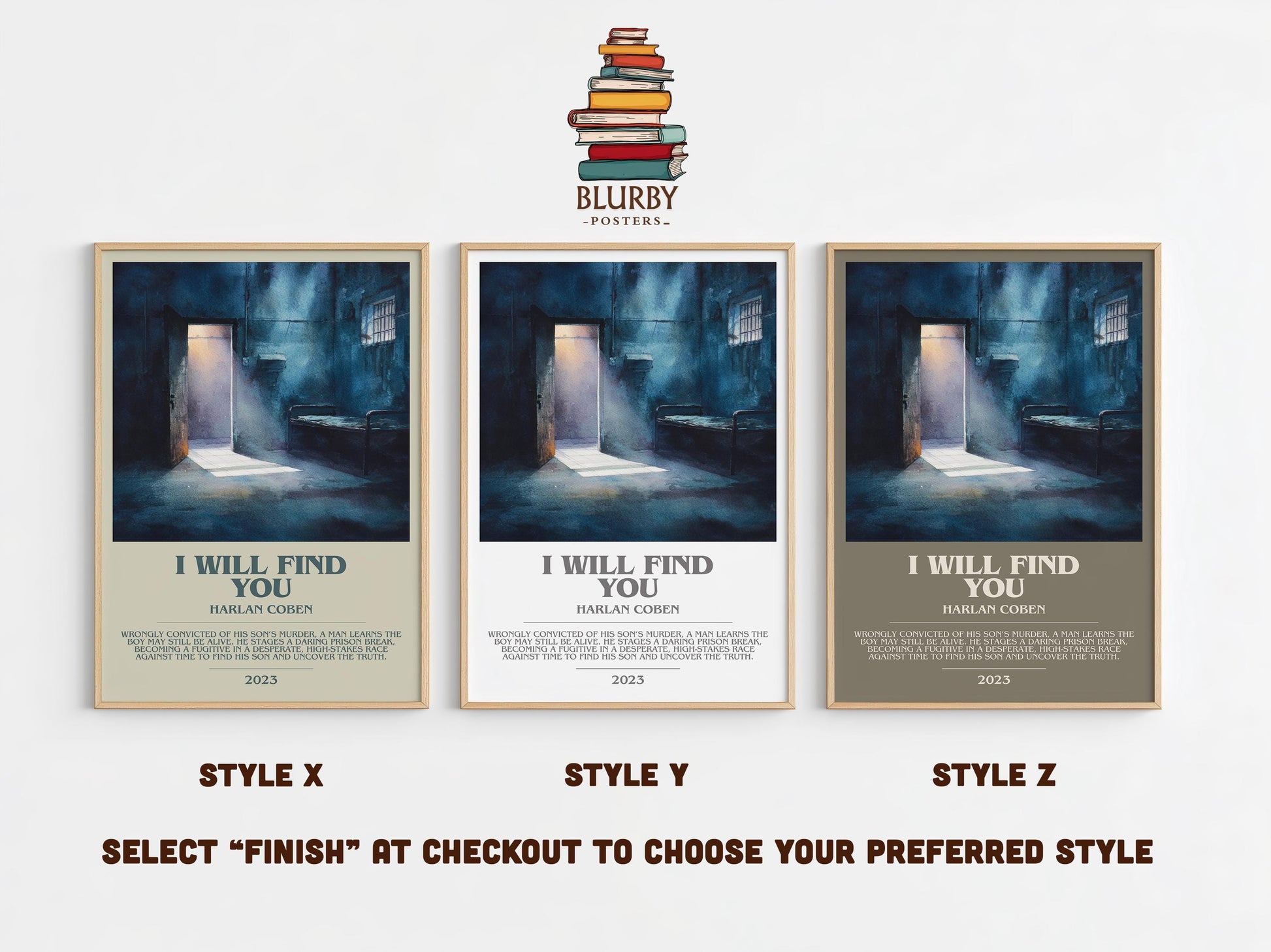 I Will Find You bookish poster colour and style options – Harlan Coben book art