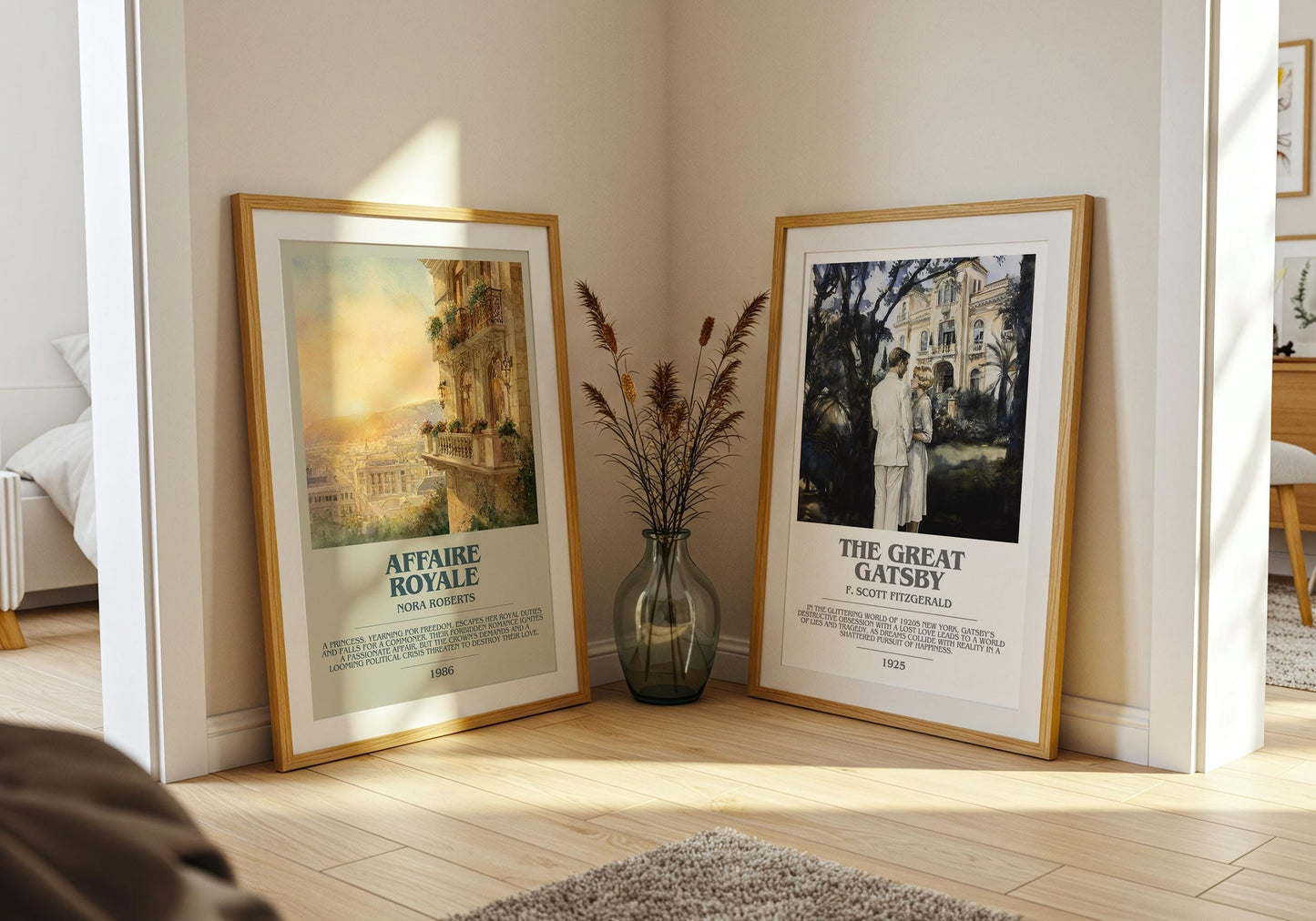 Affaire Royale bookish poster paired in gallery wall – literary art prints