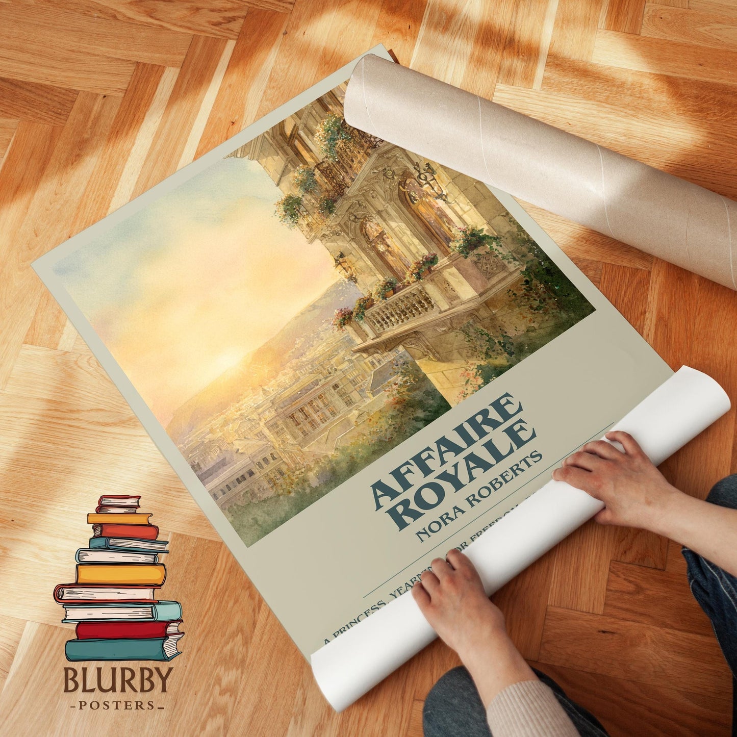 Affaire Royale book poster packaging – museum-quality print rolled in protective tube