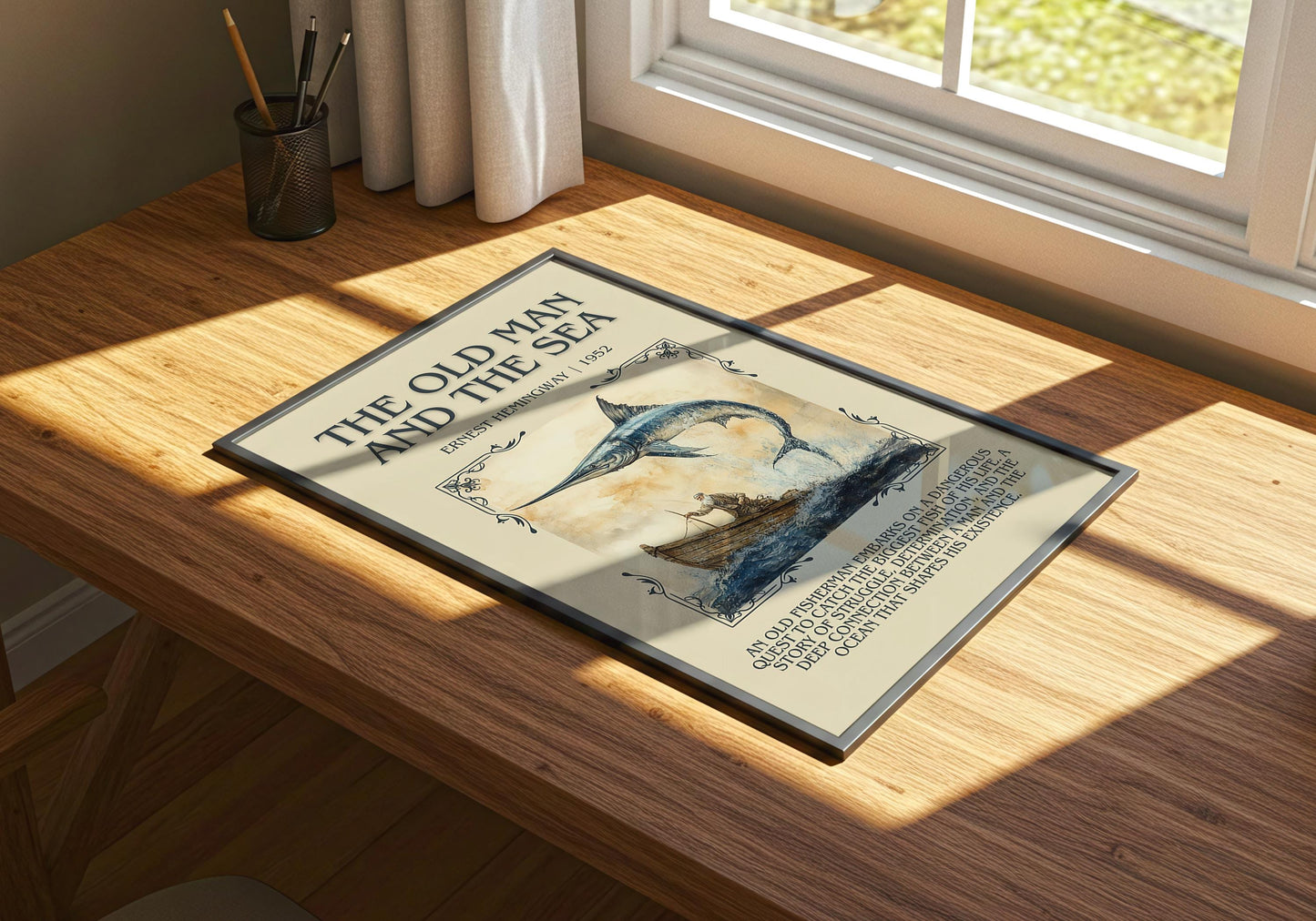 The Old Man And The Sea by Ernest Hemingway | Descriptive Book Poster | Blurby