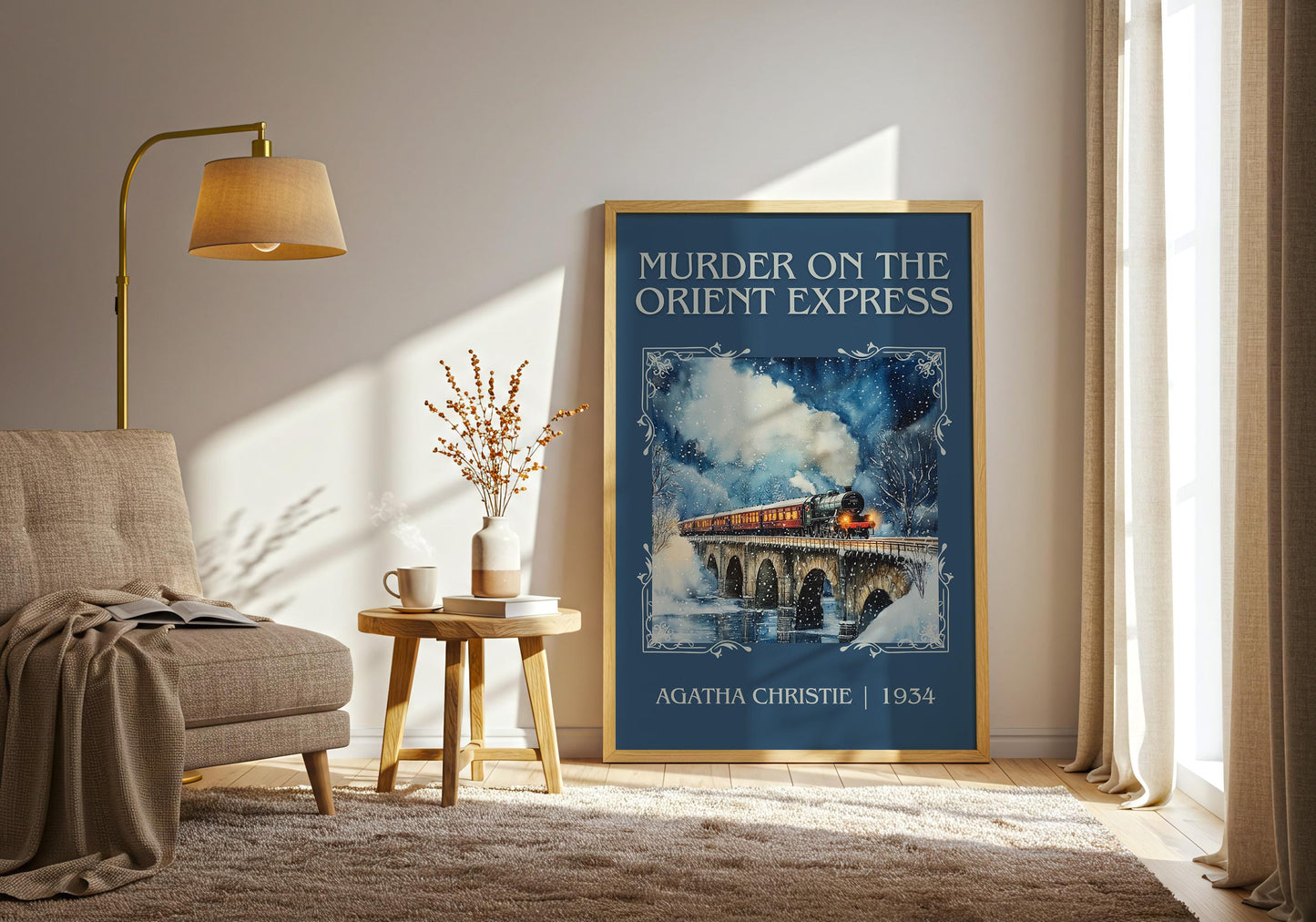 Murder On The Orient Express by Agatha Christie | Descriptive Book Poster | Minimalist