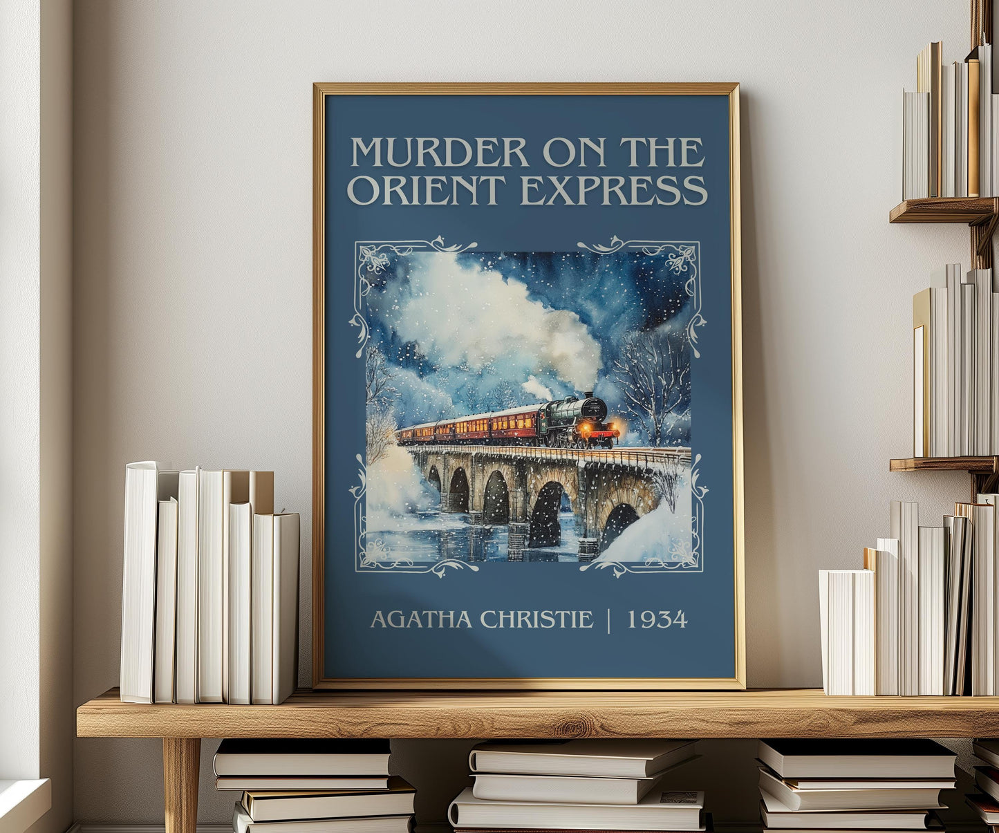 Murder On The Orient Express by Agatha Christie | Descriptive Book Poster | Minimalist