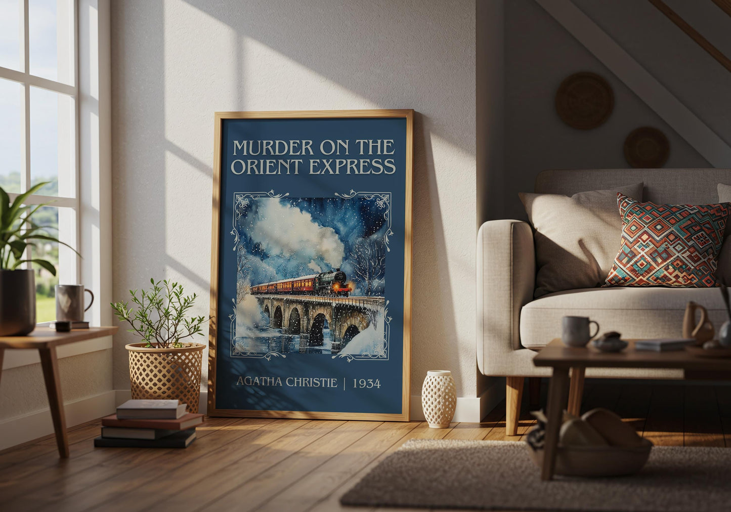 Murder On The Orient Express by Agatha Christie | Descriptive Book Poster | Minimalist