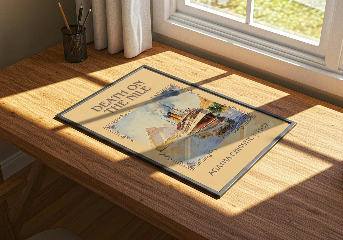 Death On The Nile by Agatha Christie | Descriptive Book Poster | Minimalist