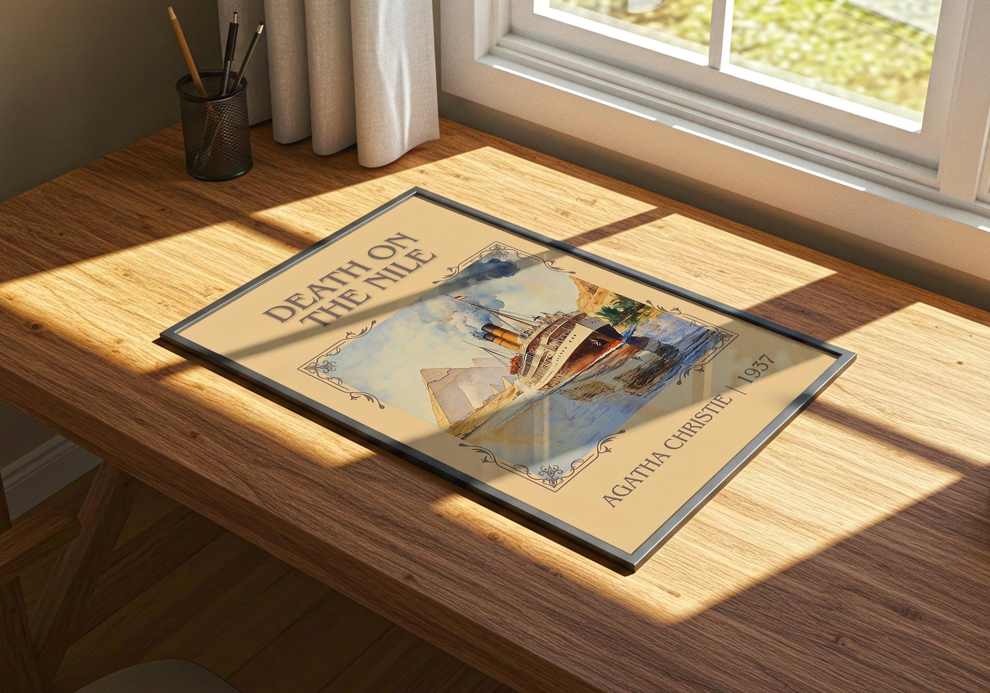 Death On The Nile by Agatha Christie | Descriptive Book Poster | Minimalist