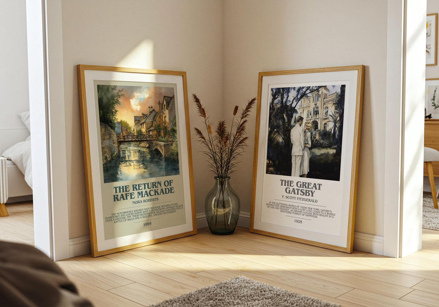 The Return of Rafe MacKade bookish poster paired in gallery wall – literary art prints