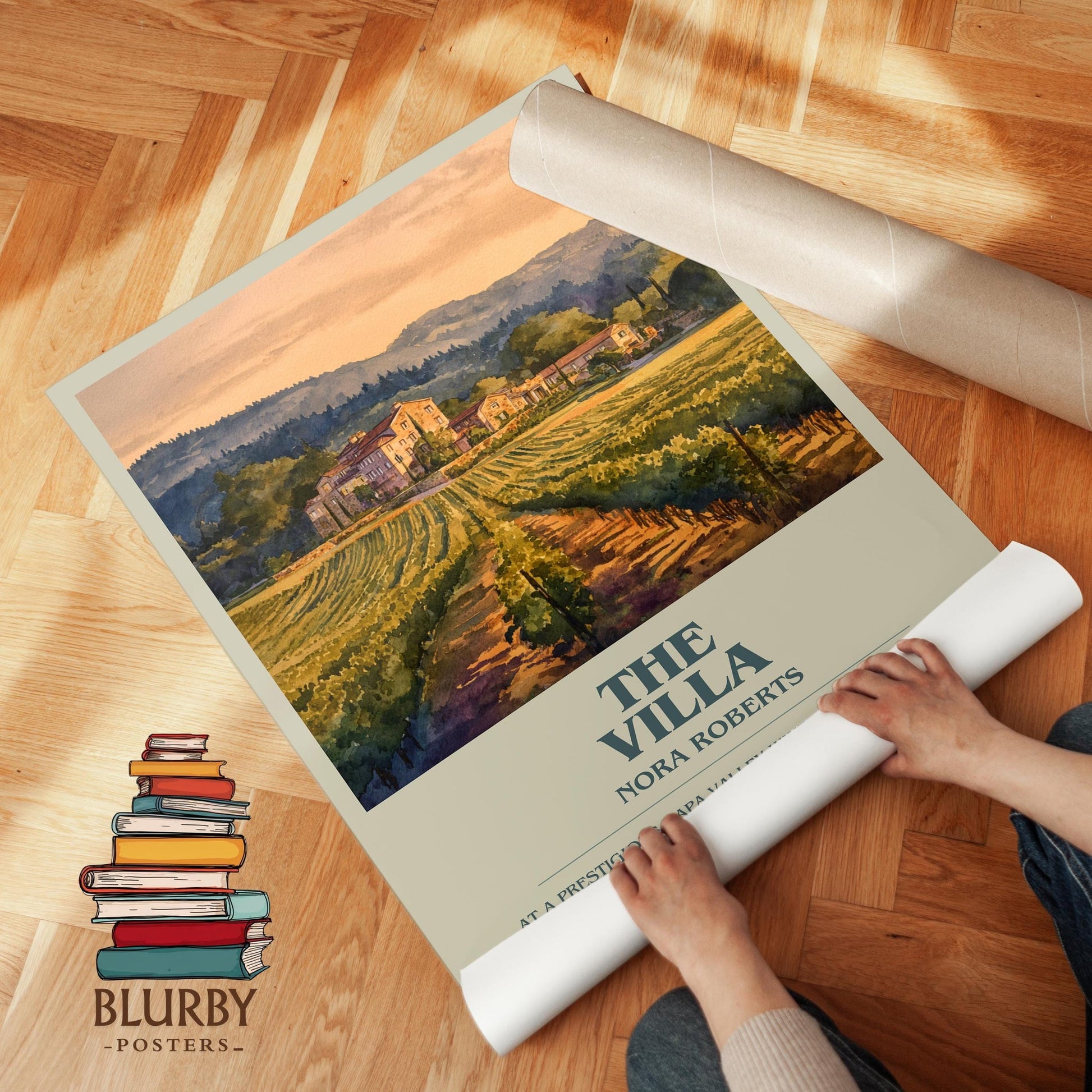 The Villa book poster packaging – museum-quality print rolled in protective tube