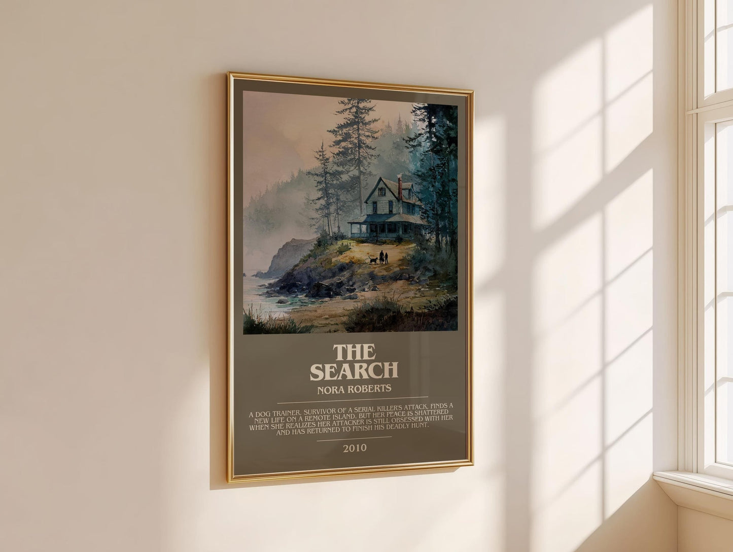 The Search bookish book poster framed on wall – romance wall art