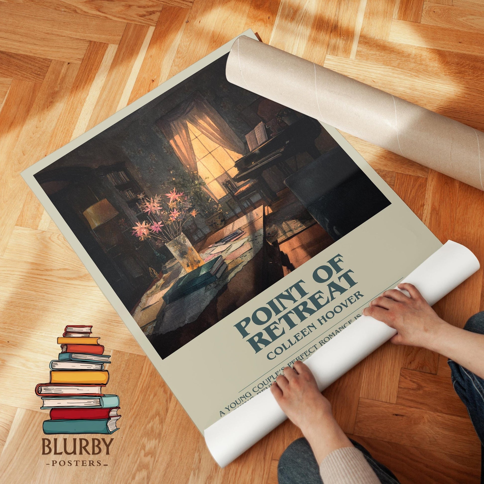 Point Of Retreat book poster packaging – museum-quality print rolled in protective tube