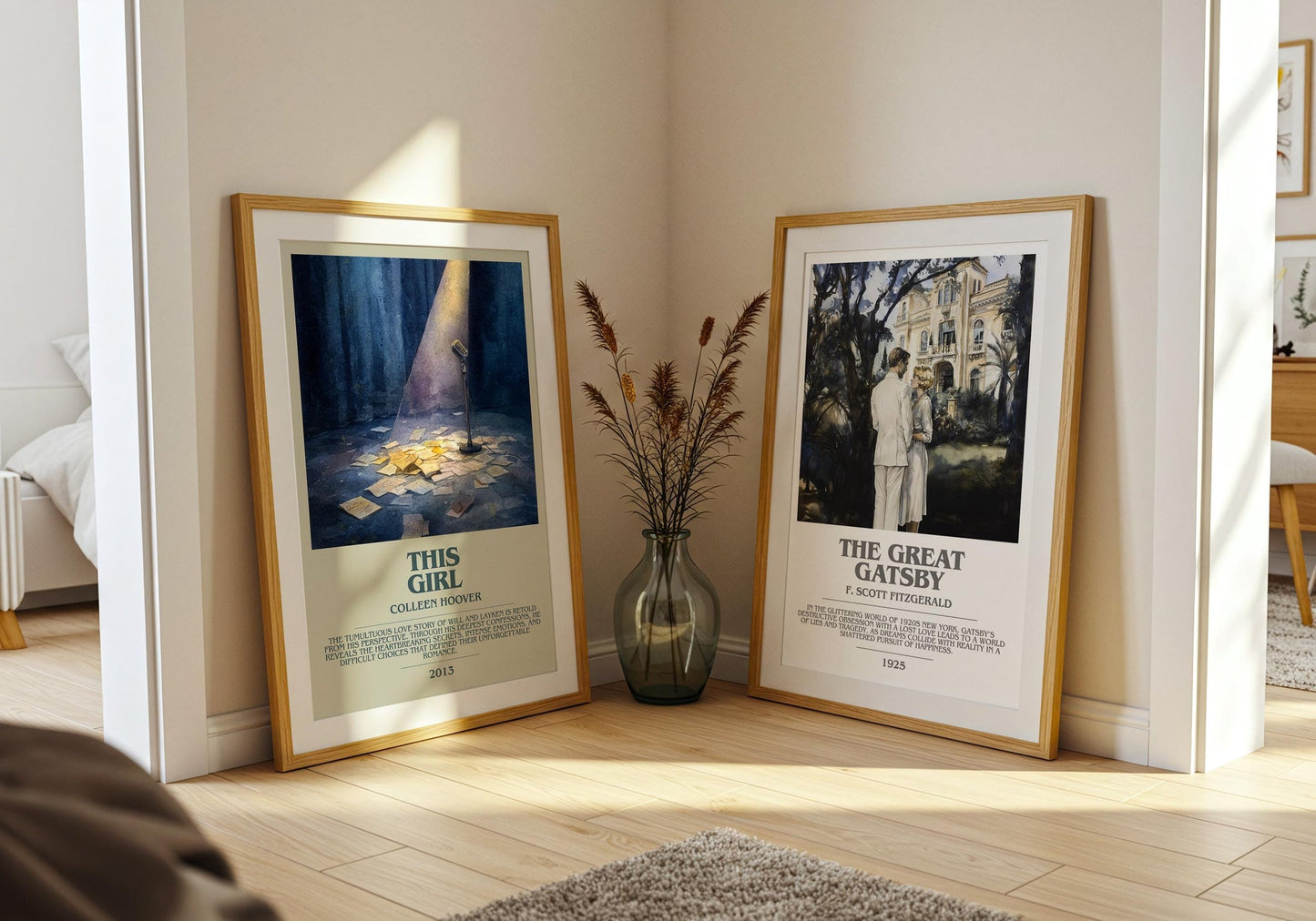 This Girl bookish poster paired in gallery wall – literary art prints