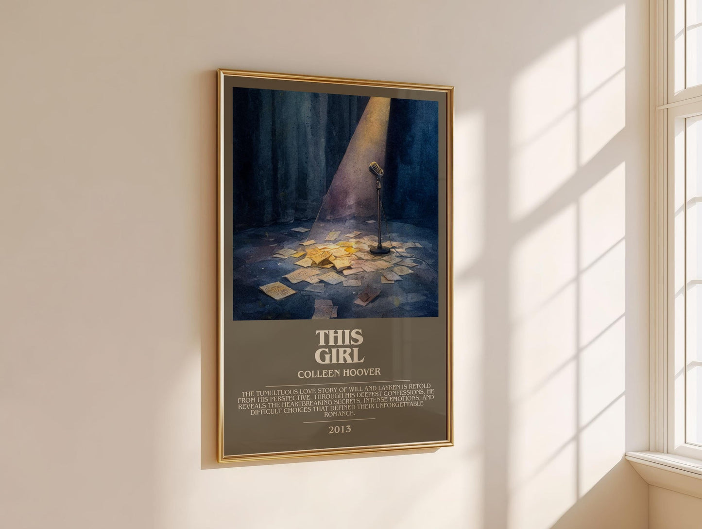 This Girl bookish book poster framed on wall – romance wall art