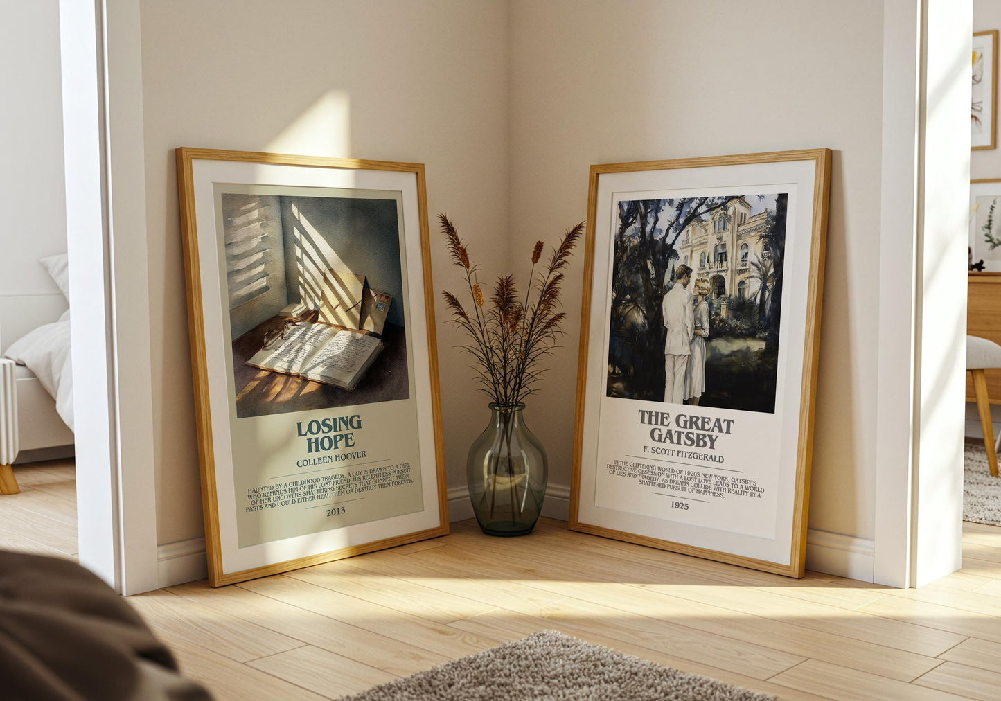 Losing Hope bookish poster paired in gallery wall – literary art prints