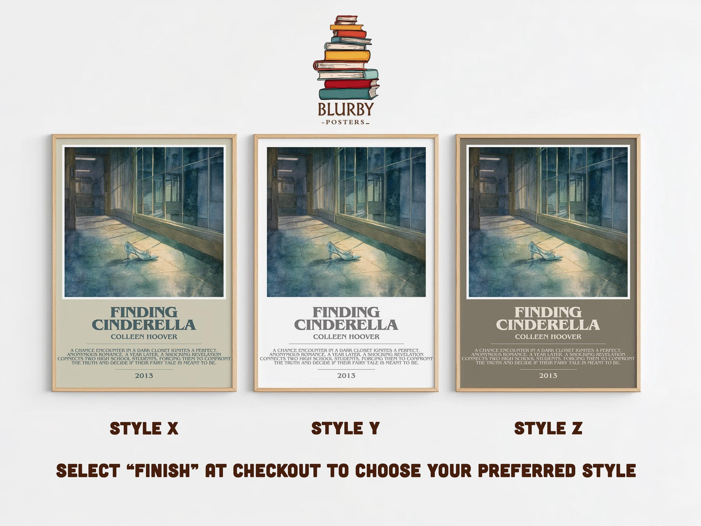Finding Cinderella bookish poster colour and style options – Colleen Hoover book art