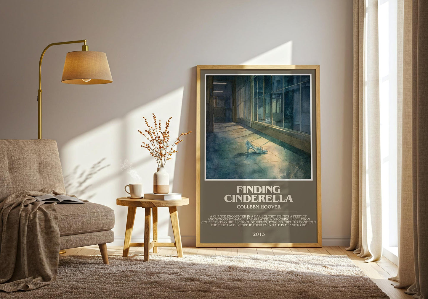 Finding Cinderella bookish print on bookshelf – Colleen Hoover fan gift