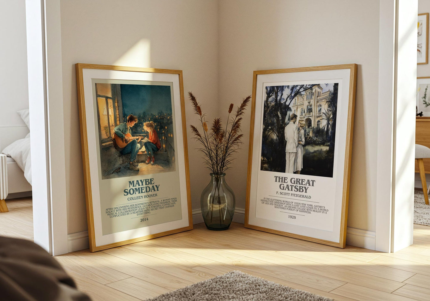 Maybe Someday bookish poster paired in gallery wall – literary art prints