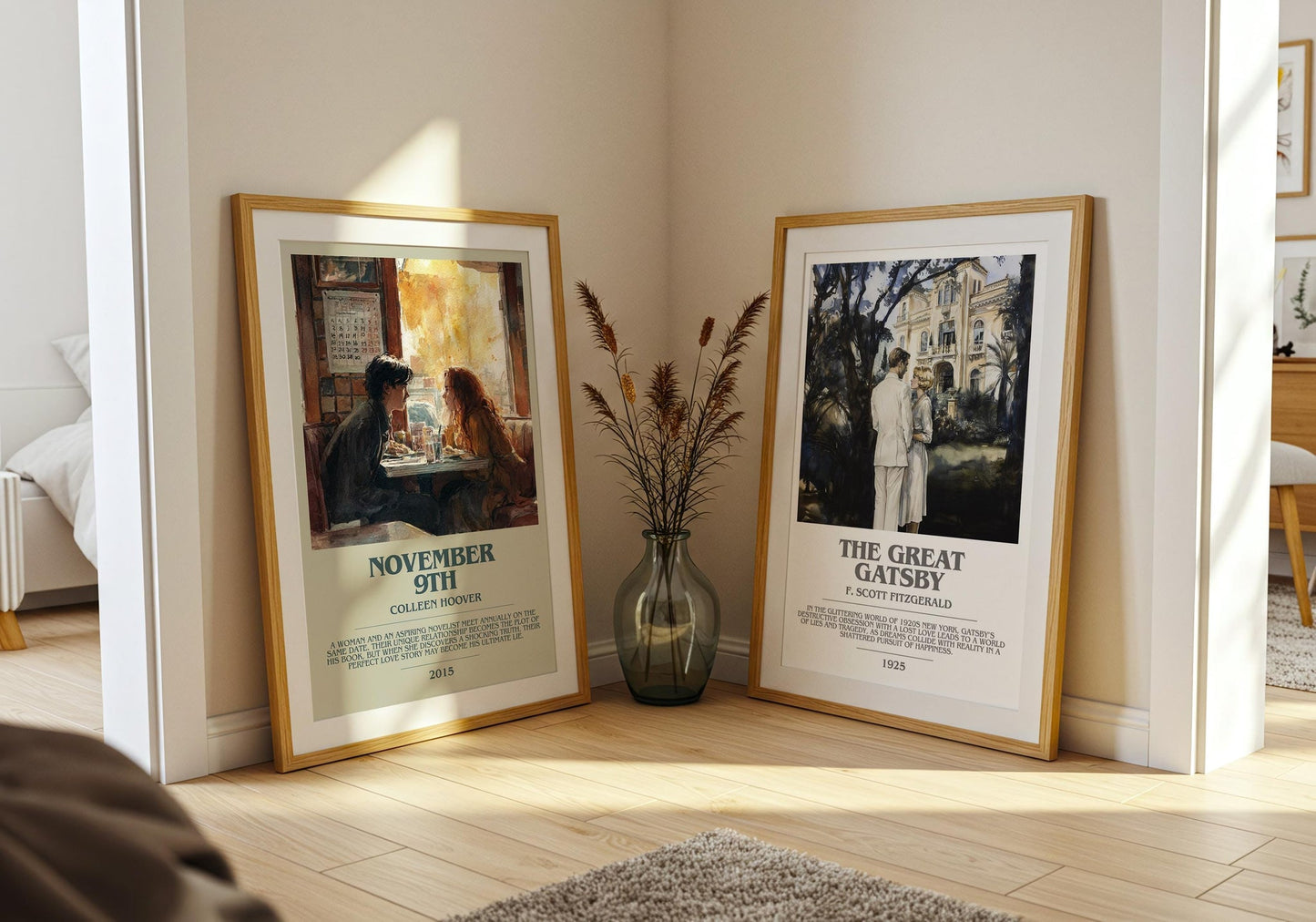 November 9 bookish poster paired in gallery wall – literary art prints