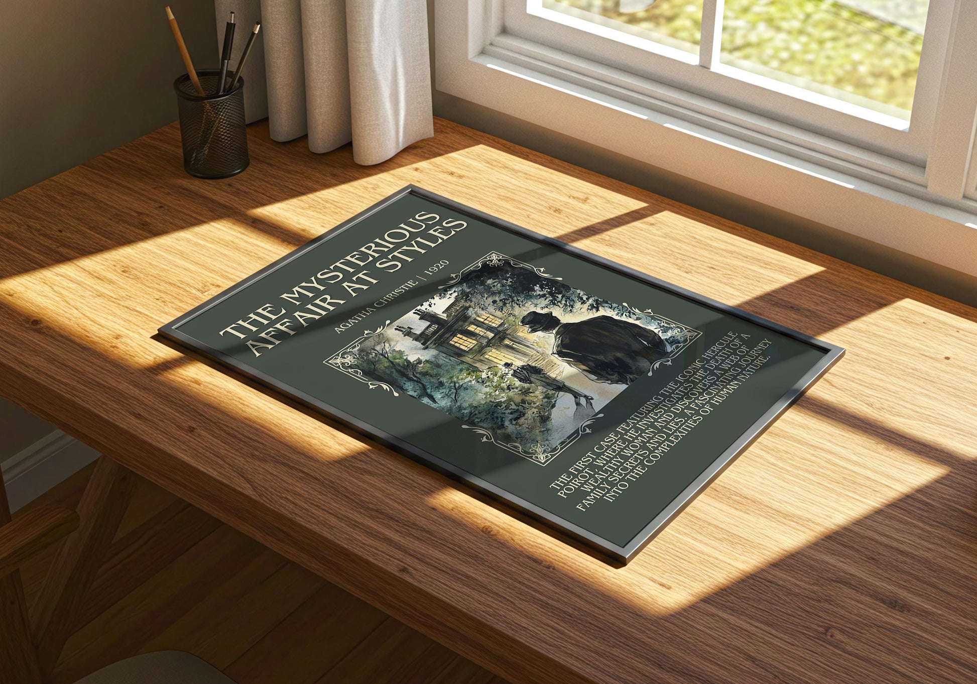 The Mysterious Affair At Styles by Agatha Christie | Descriptive Book Poster | Blurby