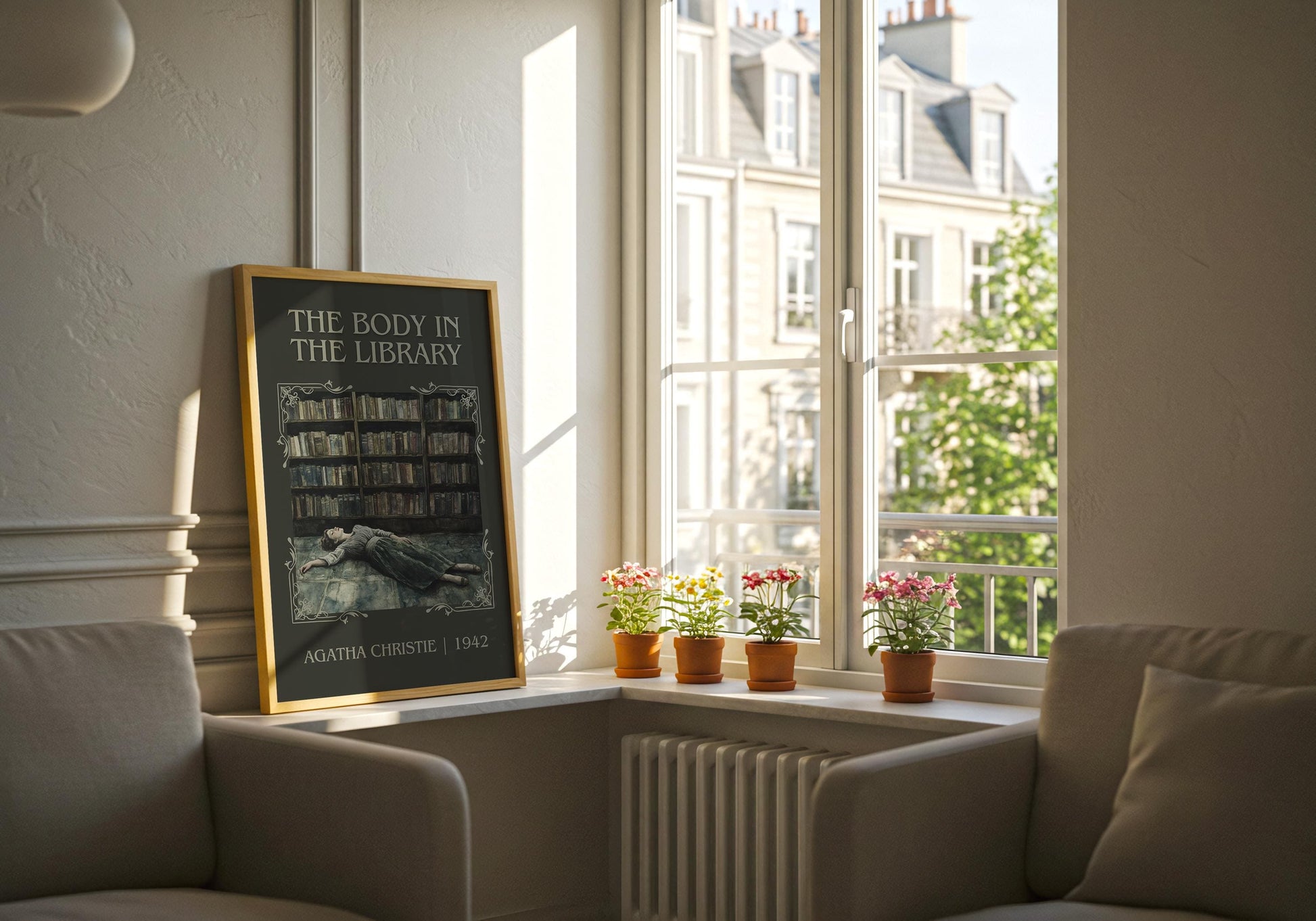 The Body In The Library by Agatha Christie | Descriptive Book Poster | Minimalist