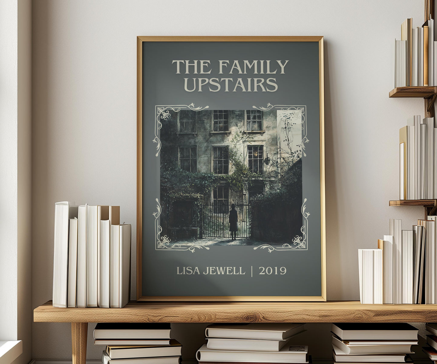 The Family Upstairs by Lisa Jewell | Descriptive Book Poster | Minimalist