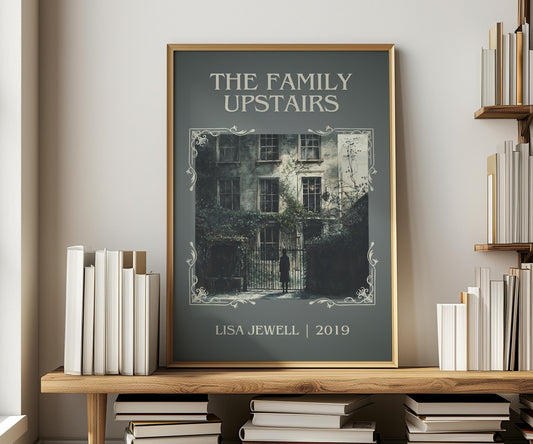 The Family Upstairs by Lisa Jewell | Descriptive Book Poster | Minimalist