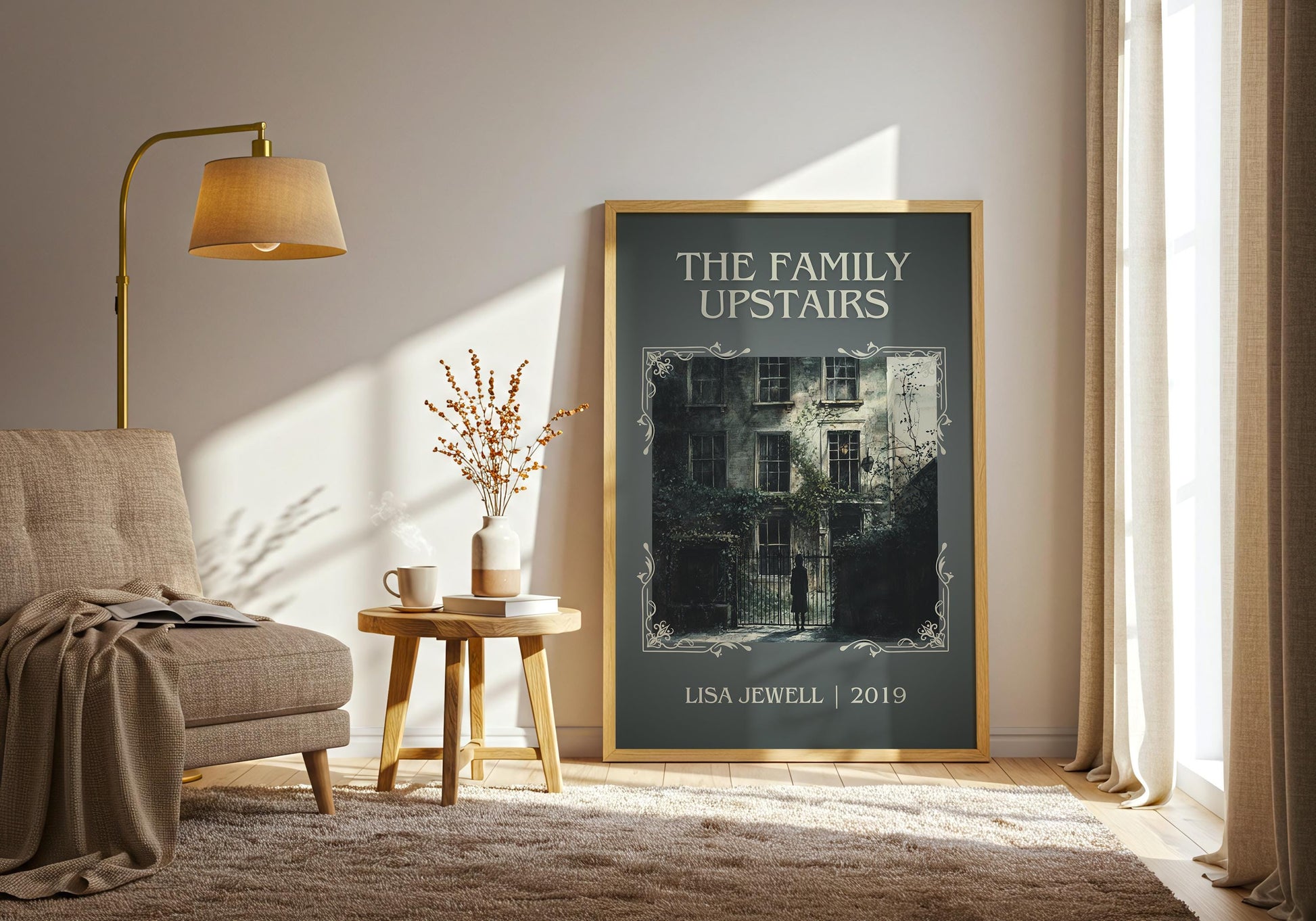 The Family Upstairs by Lisa Jewell | Descriptive Book Poster | Minimalist