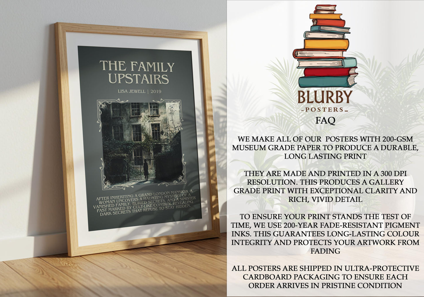 The Family Upstairs by Lisa Jewell | Descriptive Book Poster | Blurby