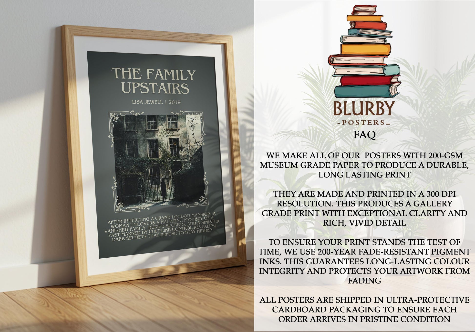 The Family Upstairs by Lisa Jewell | Descriptive Book Poster | Blurby