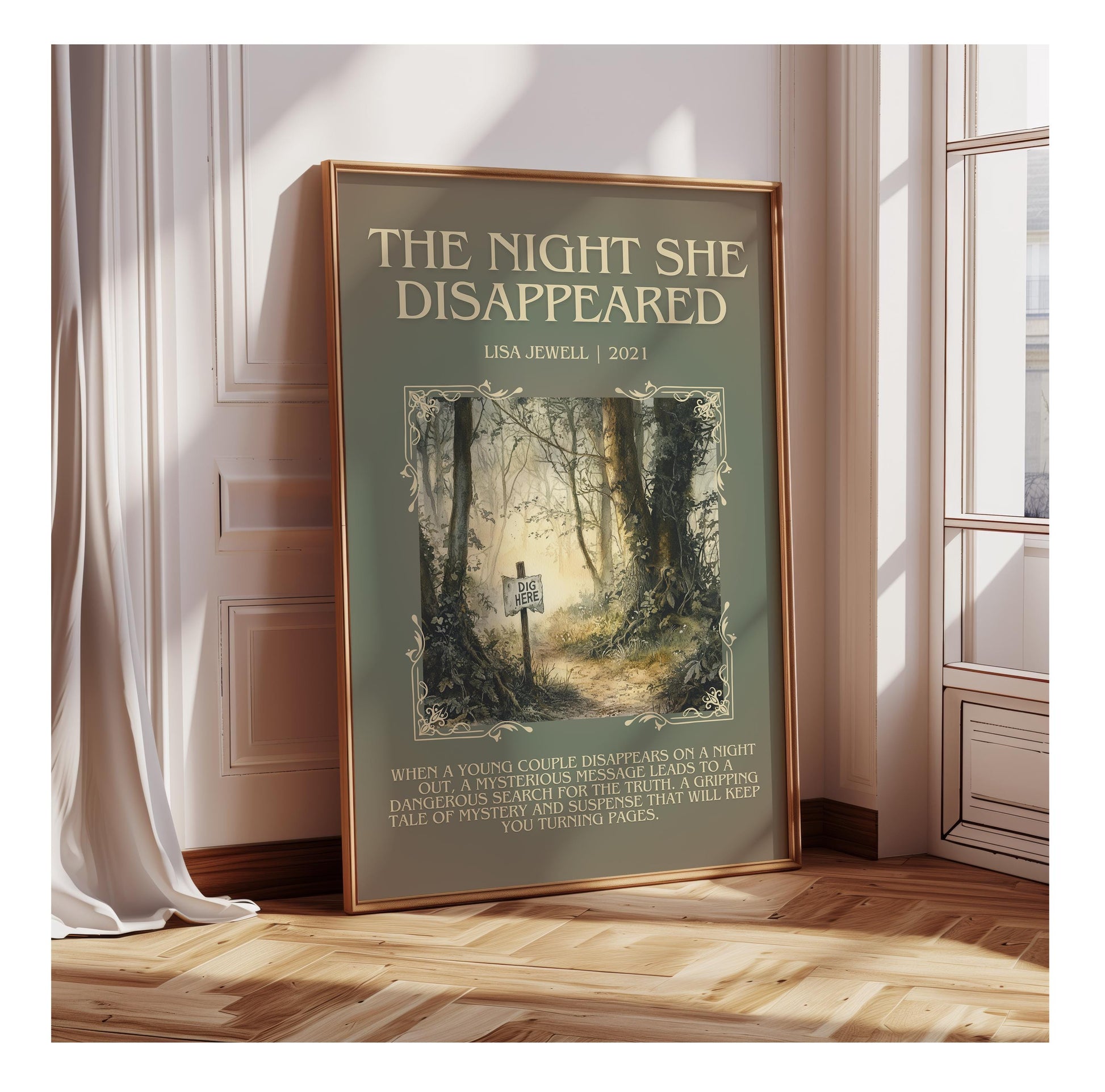 The Night She Disappeared by Lisa Jewell | Descriptive Book Poster | Blurby