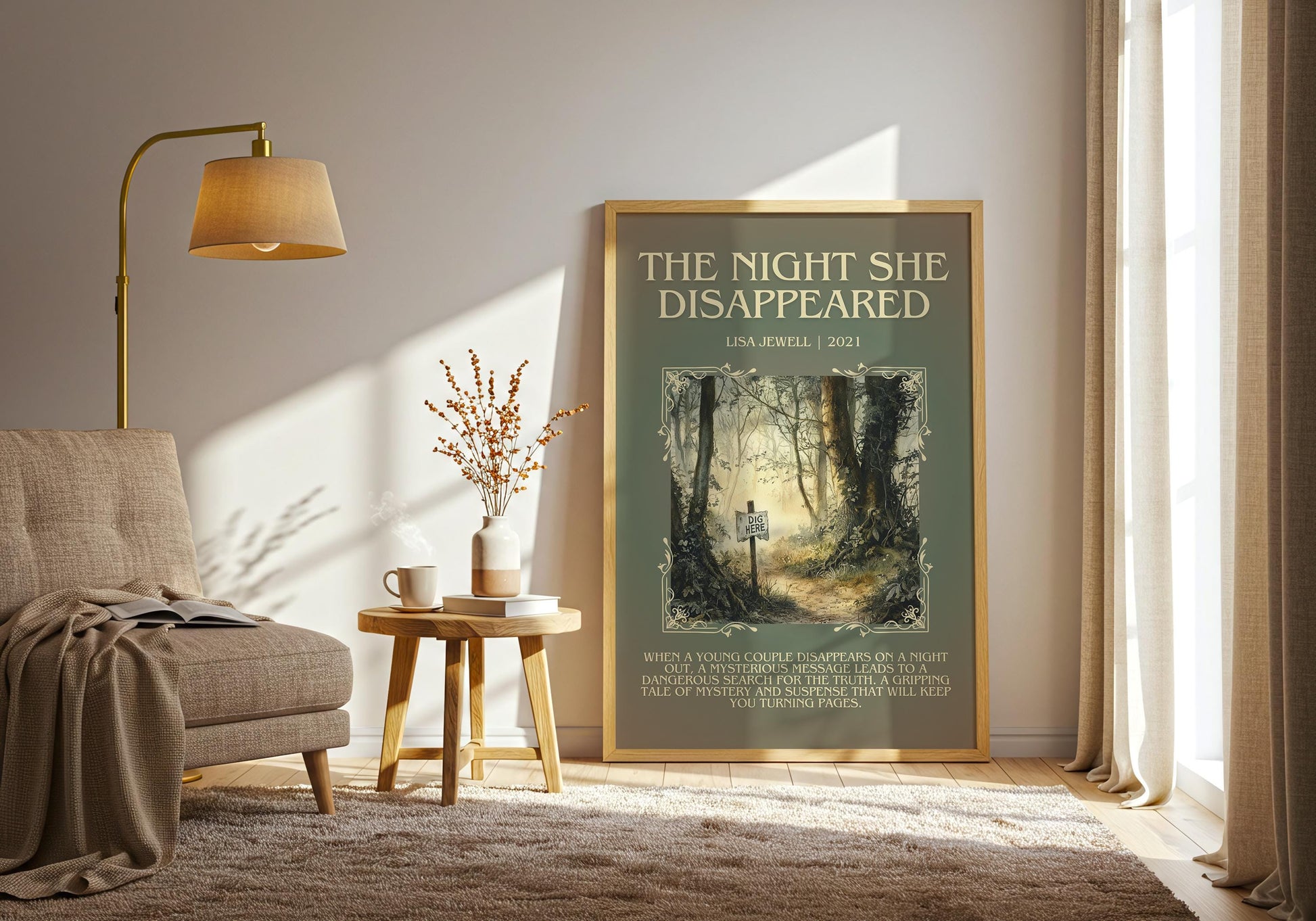 The Night She Disappeared by Lisa Jewell | Descriptive Book Poster | Blurby