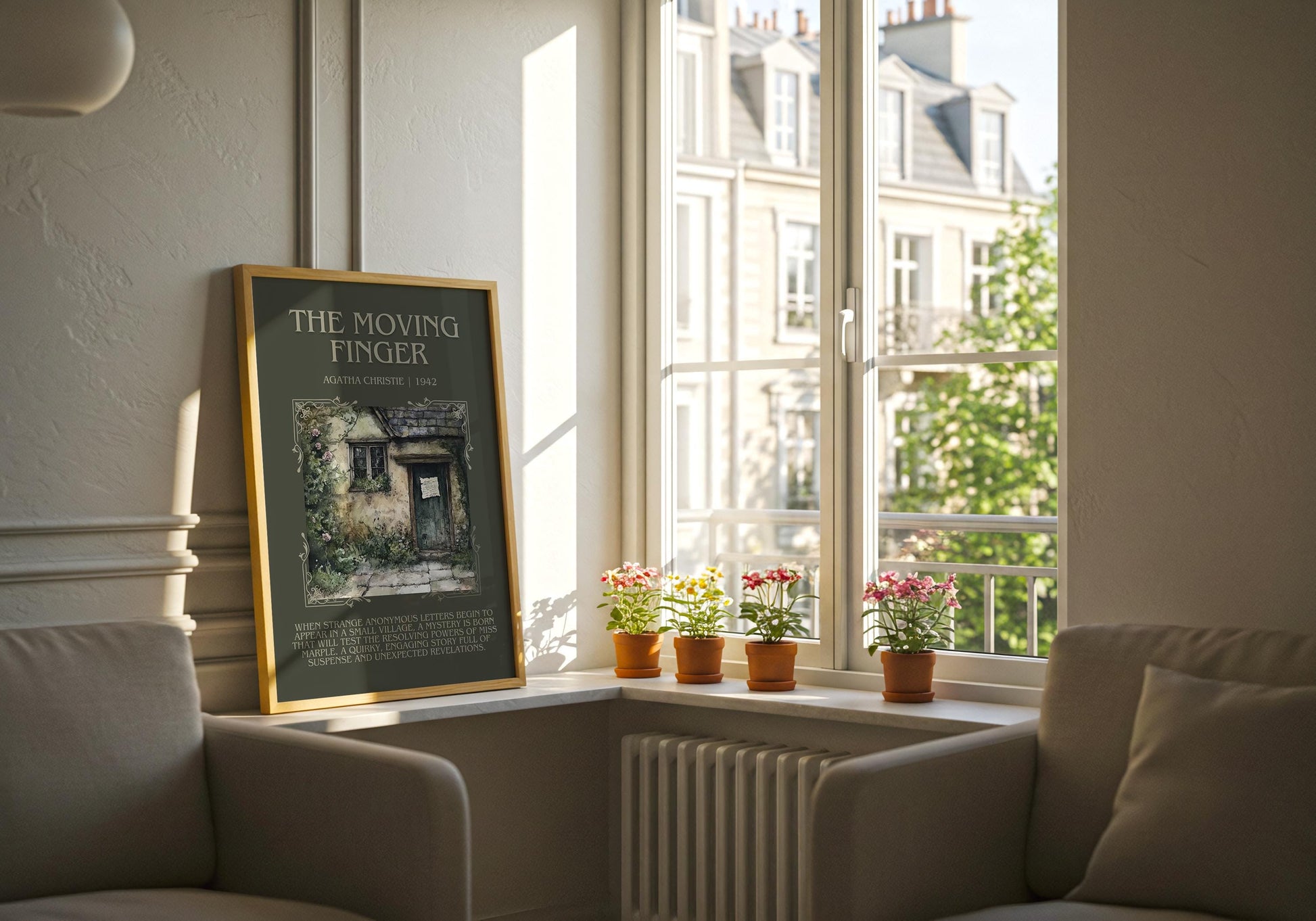 The Moving Finger by Agatha Christie | Descriptive Book Poster | Blurby