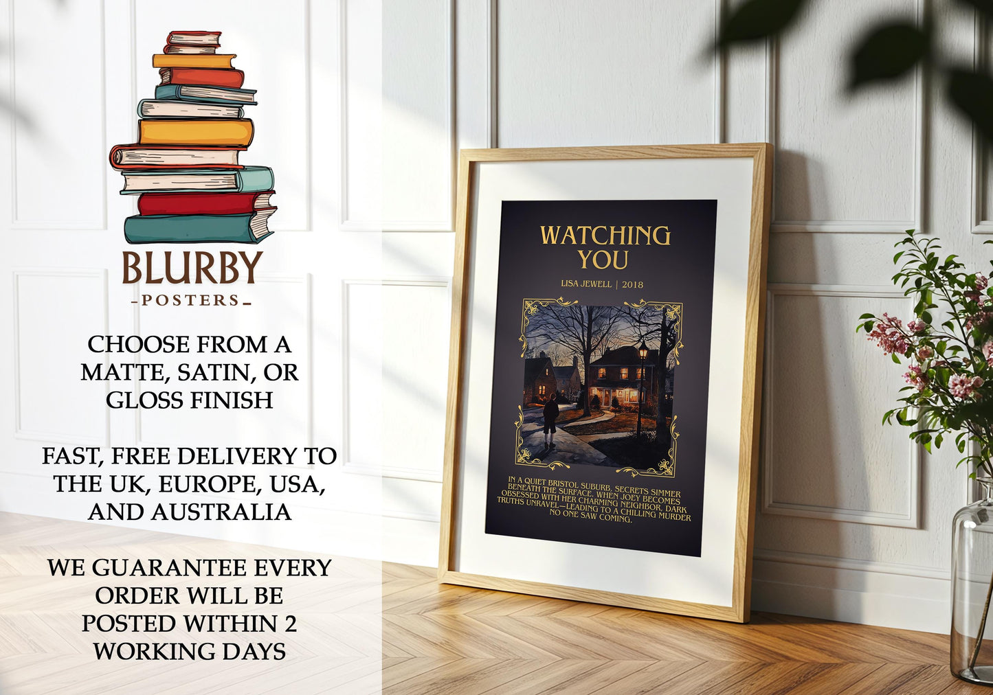 Watching You by Lisa Jewell | Descriptive Book Poster | Blurby