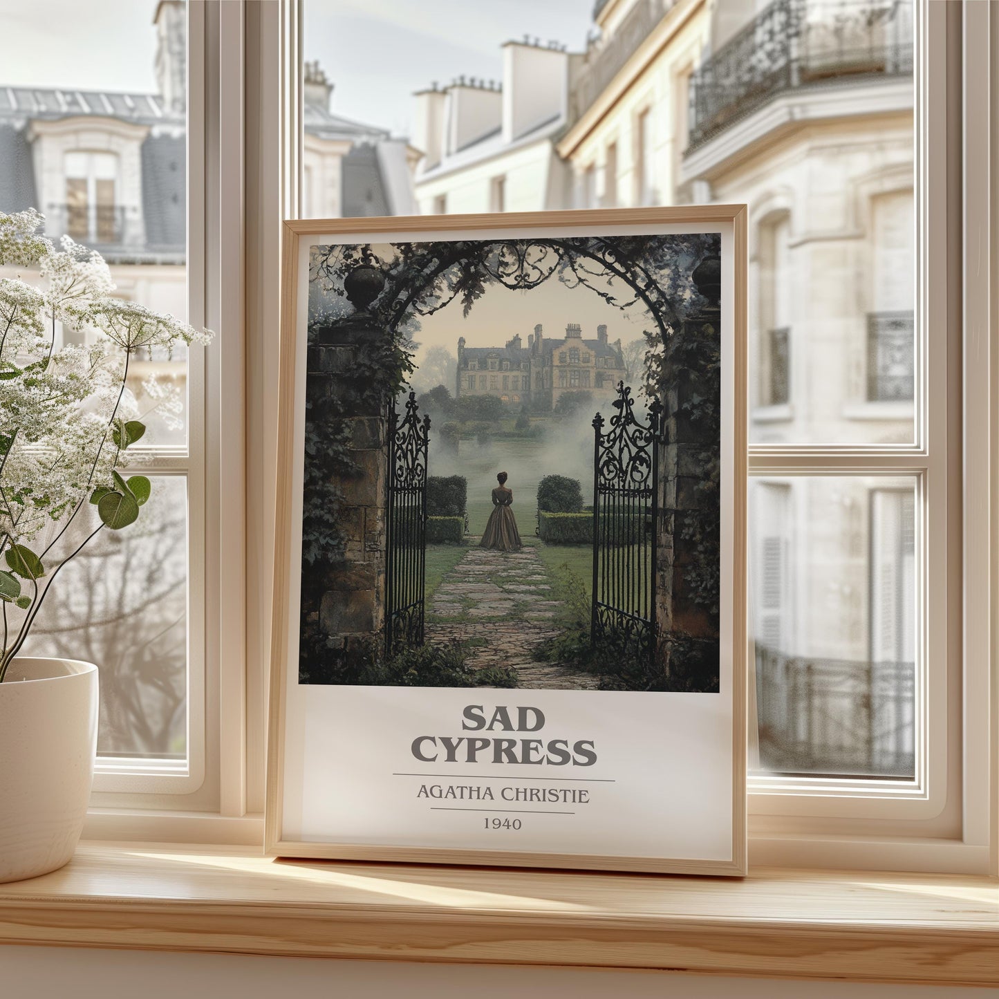 Sad Cypress by Agatha Christie | Book Poster | Literary Art Gift For Book Lover | Novel Inspired Wall Art | Free Delivery