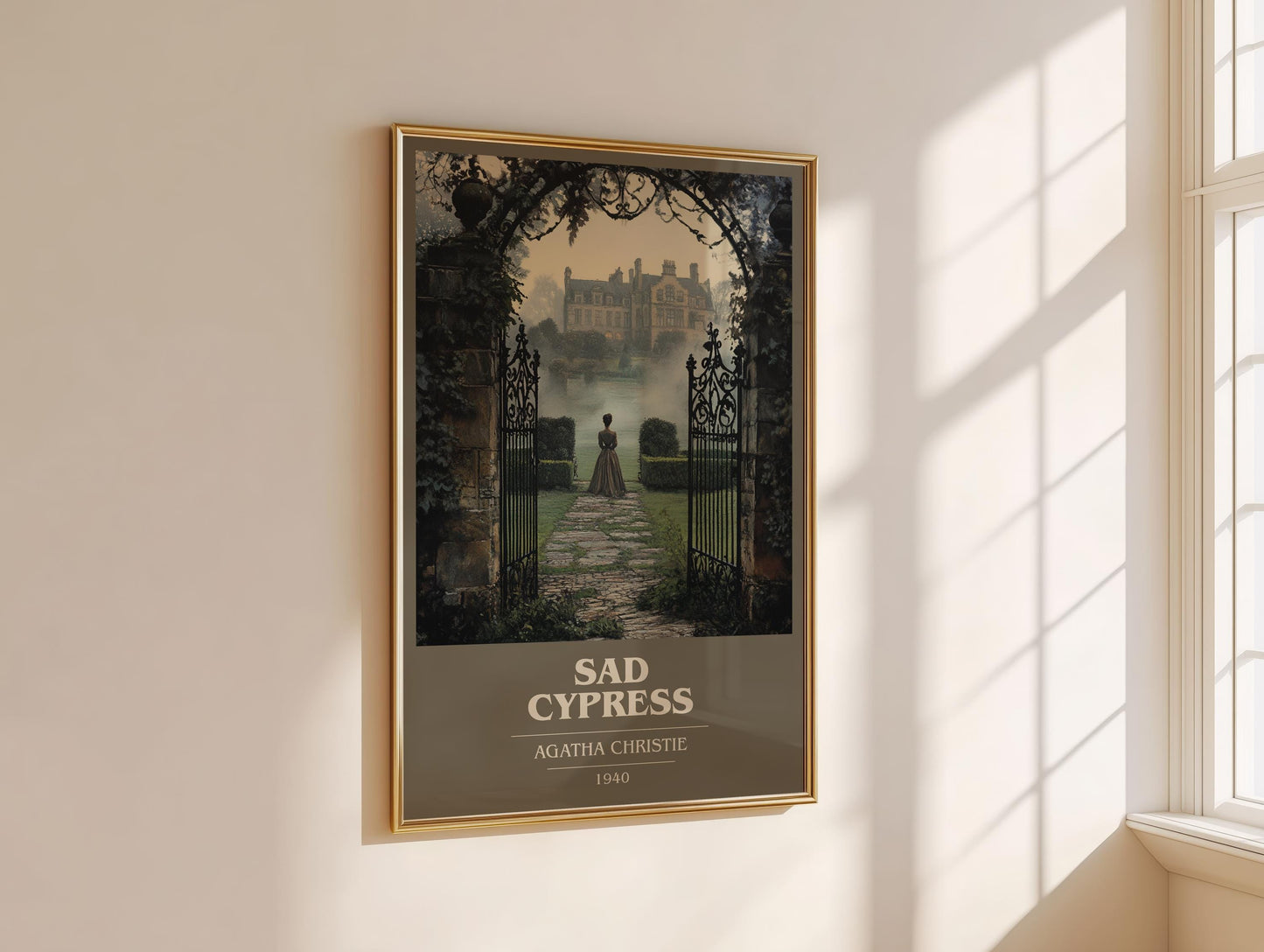 Sad Cypress by Agatha Christie | Book Poster | Literary Art Gift For Book Lover | Novel Inspired Wall Art | Free Delivery
